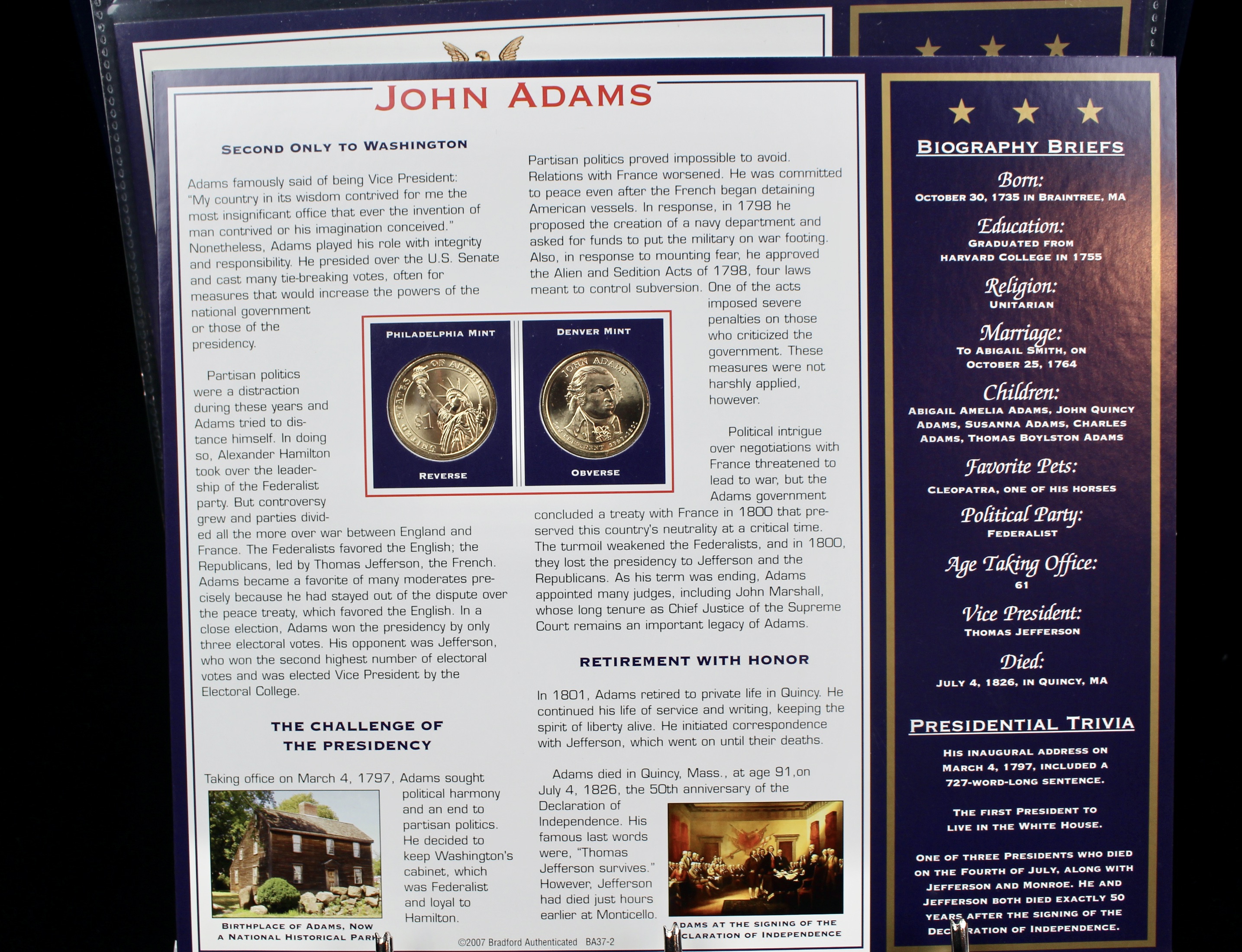 U.S. Presidential Dollar Coin Collection
