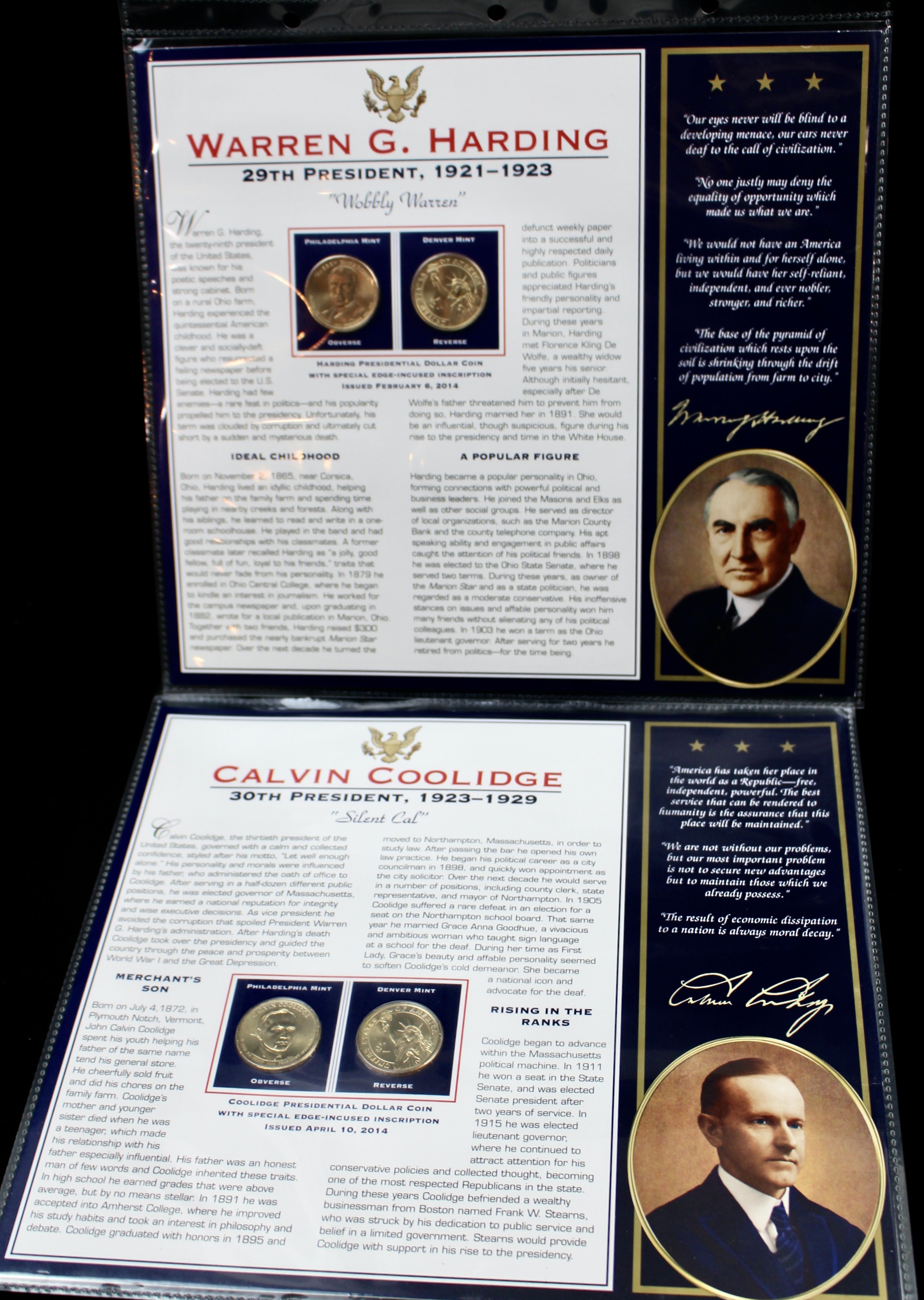 U.S. Presidential Dollar Coin Collection