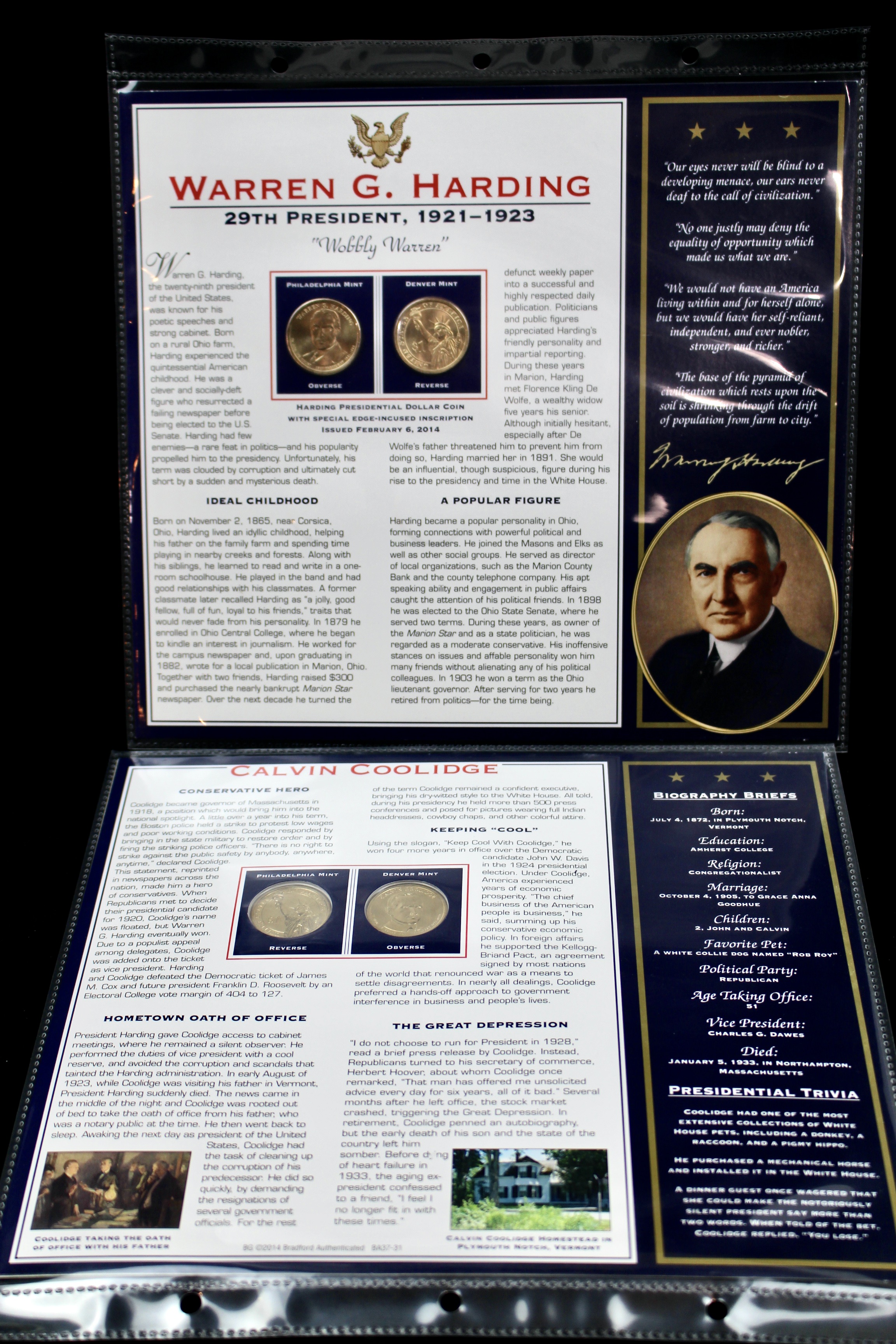 U.S. Presidential Dollar Coin Collection
