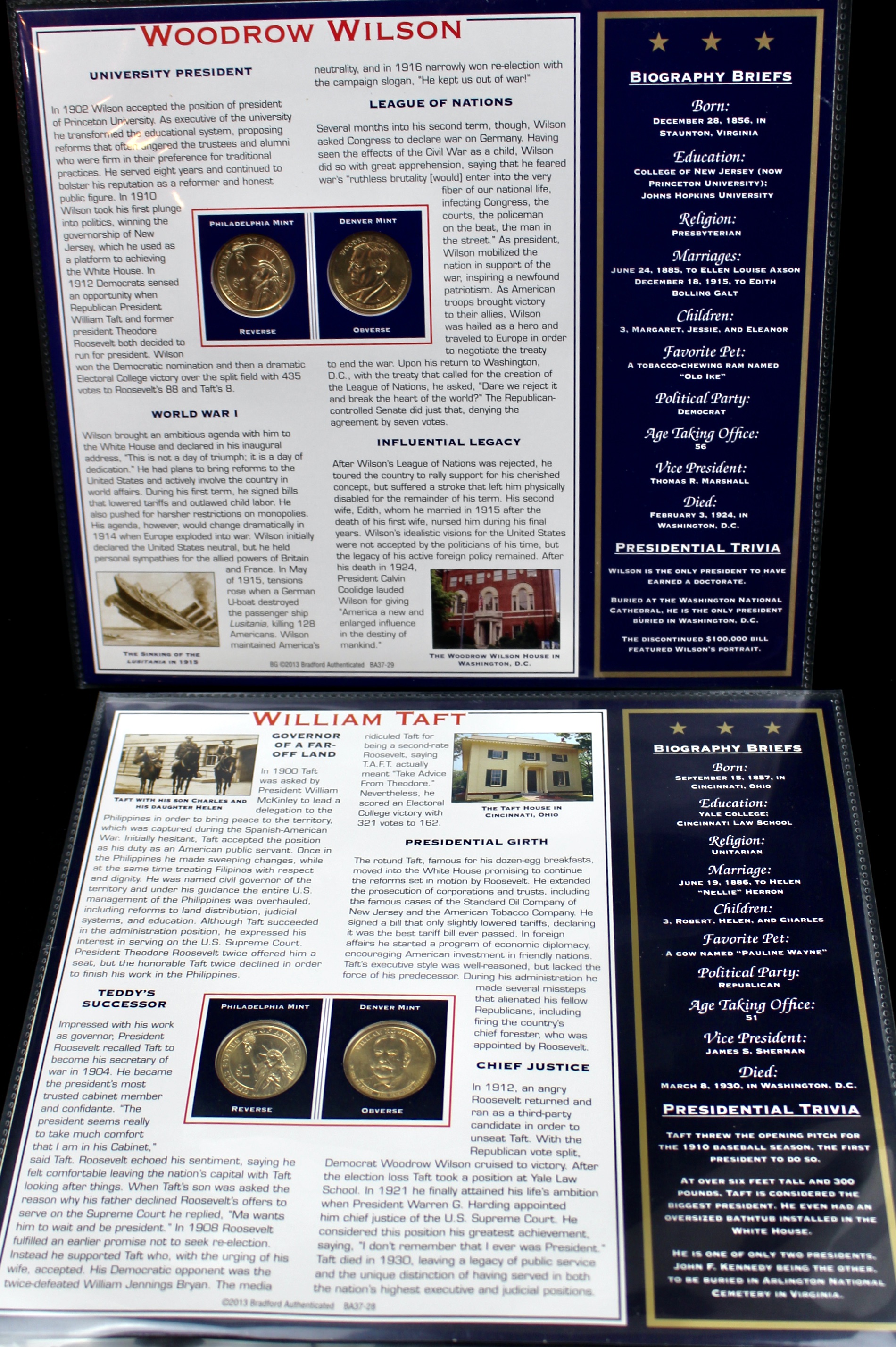 U.S. Presidential Dollar Coin Collection