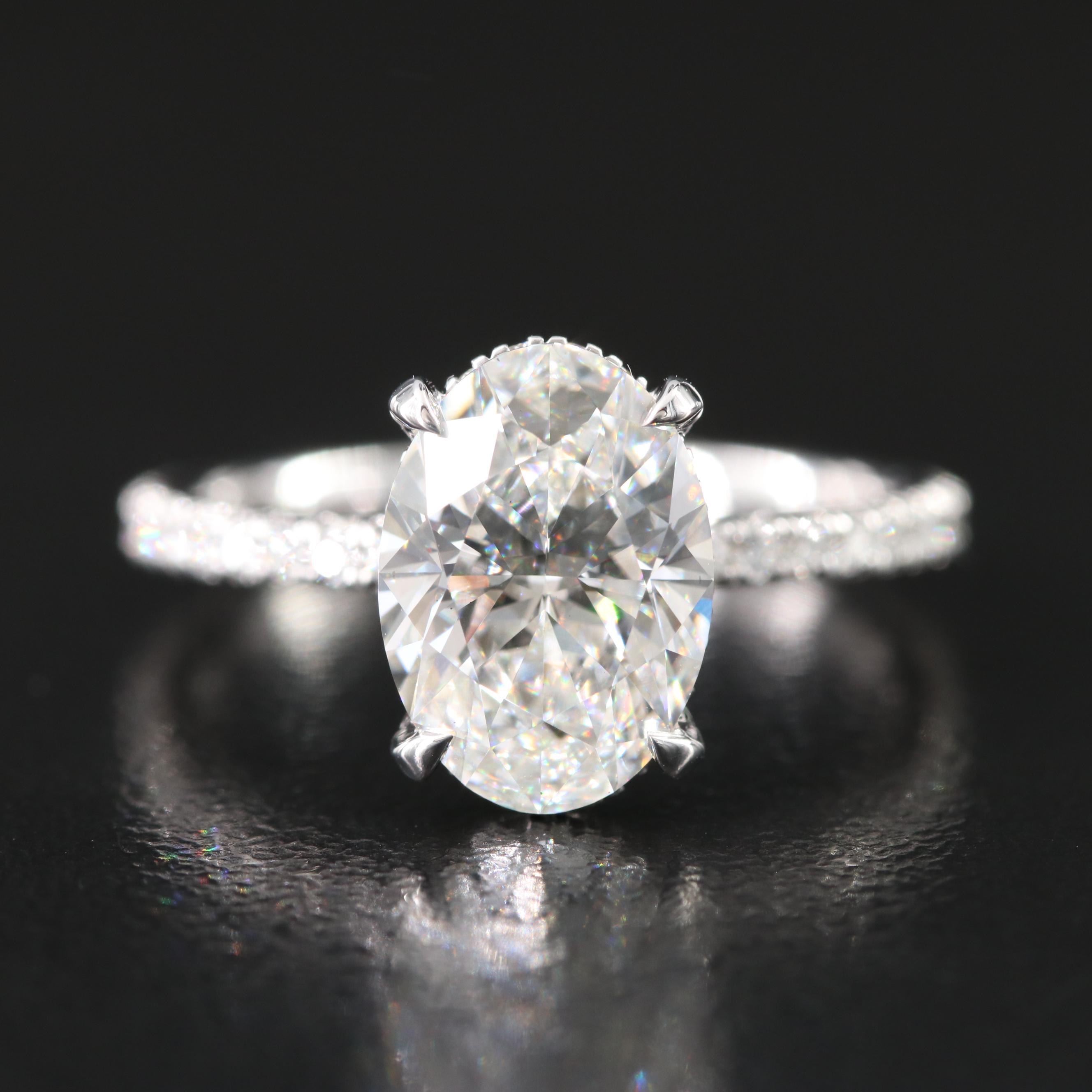 14K 2.81 CTW Lab Grown Diamond Ring with Online IGI Report