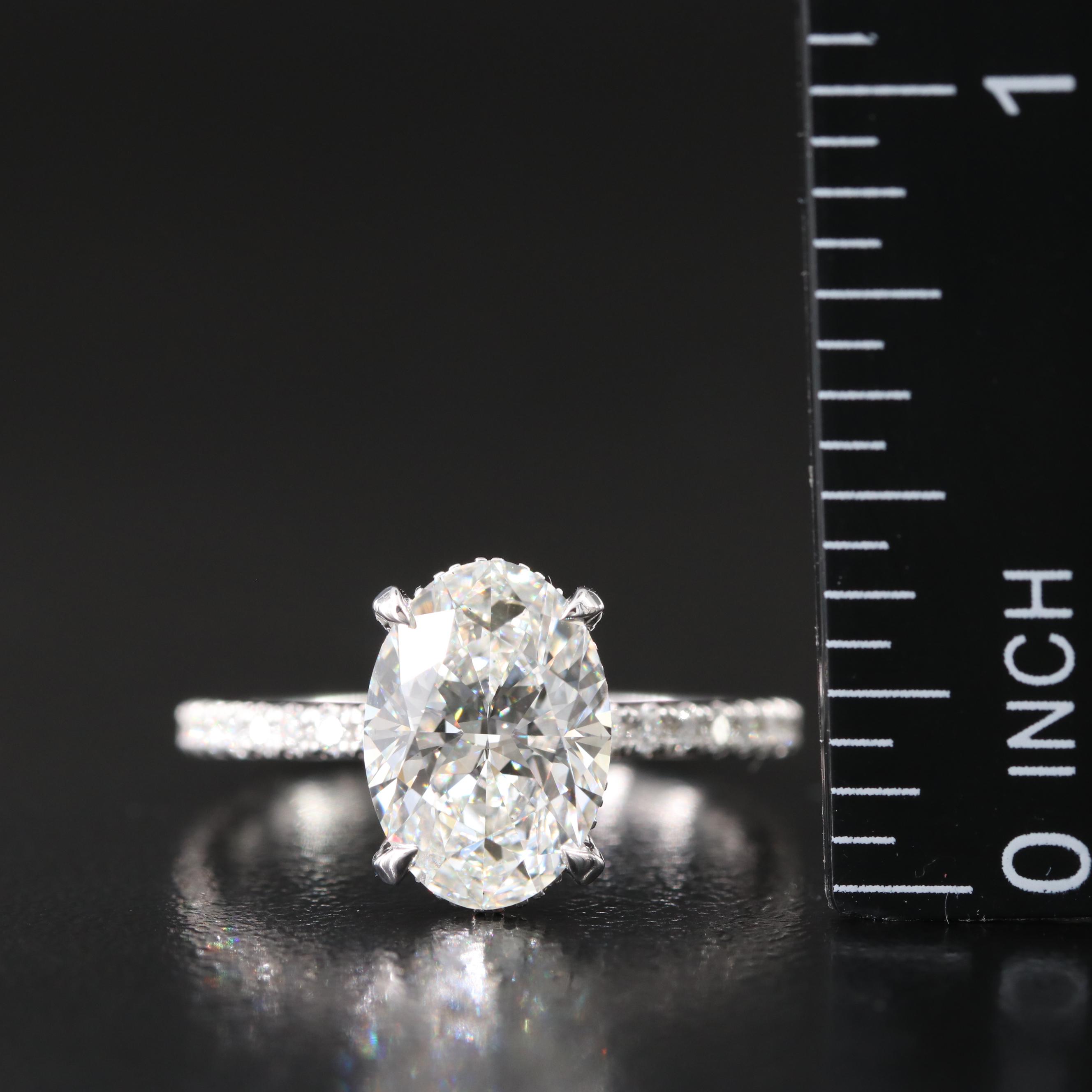 14K 2.81 CTW Lab Grown Diamond Ring with Online IGI Report
