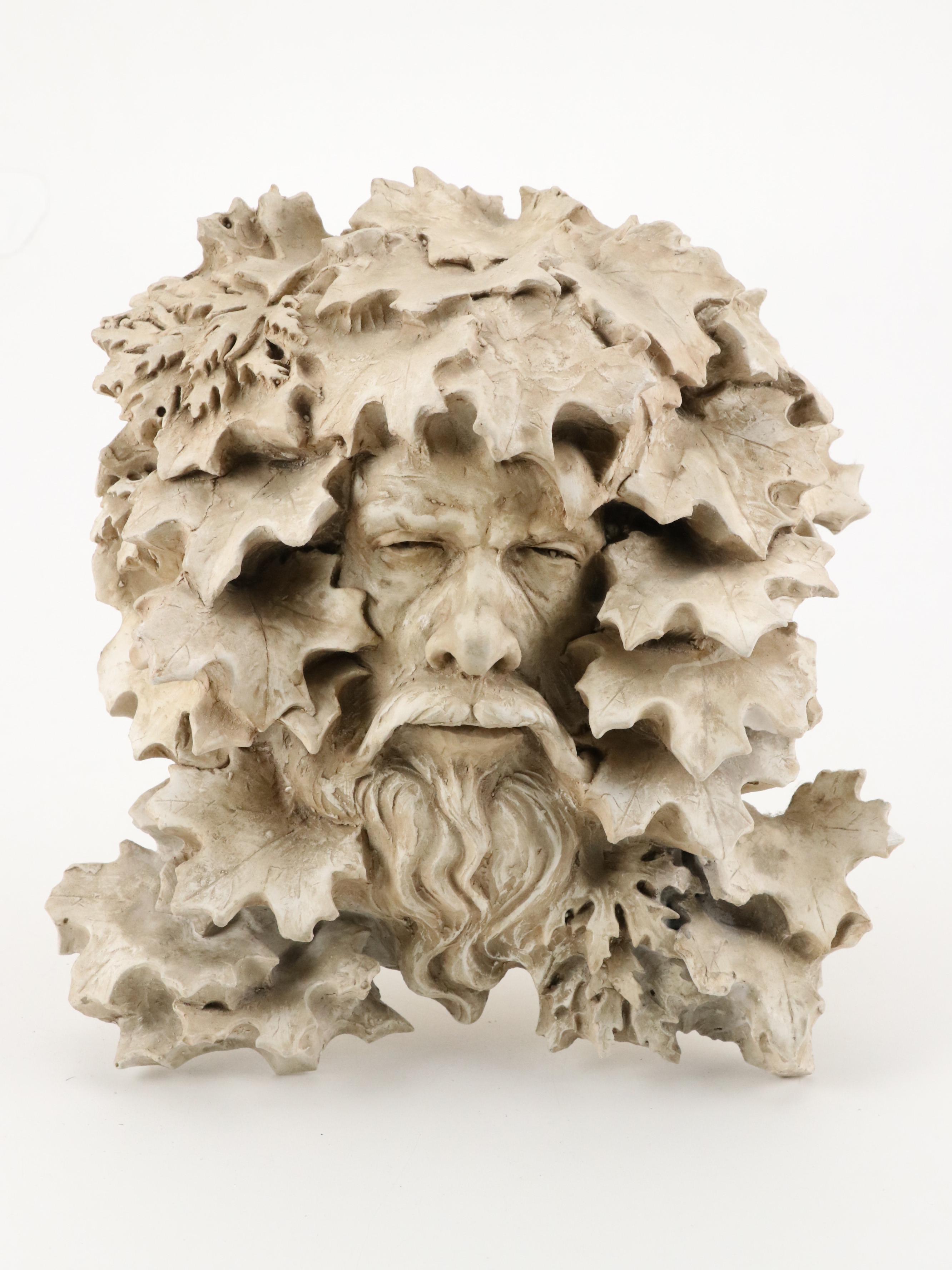 Bill McMahon "Wood Spirit" and "Goat" Cast Chalkware Figures