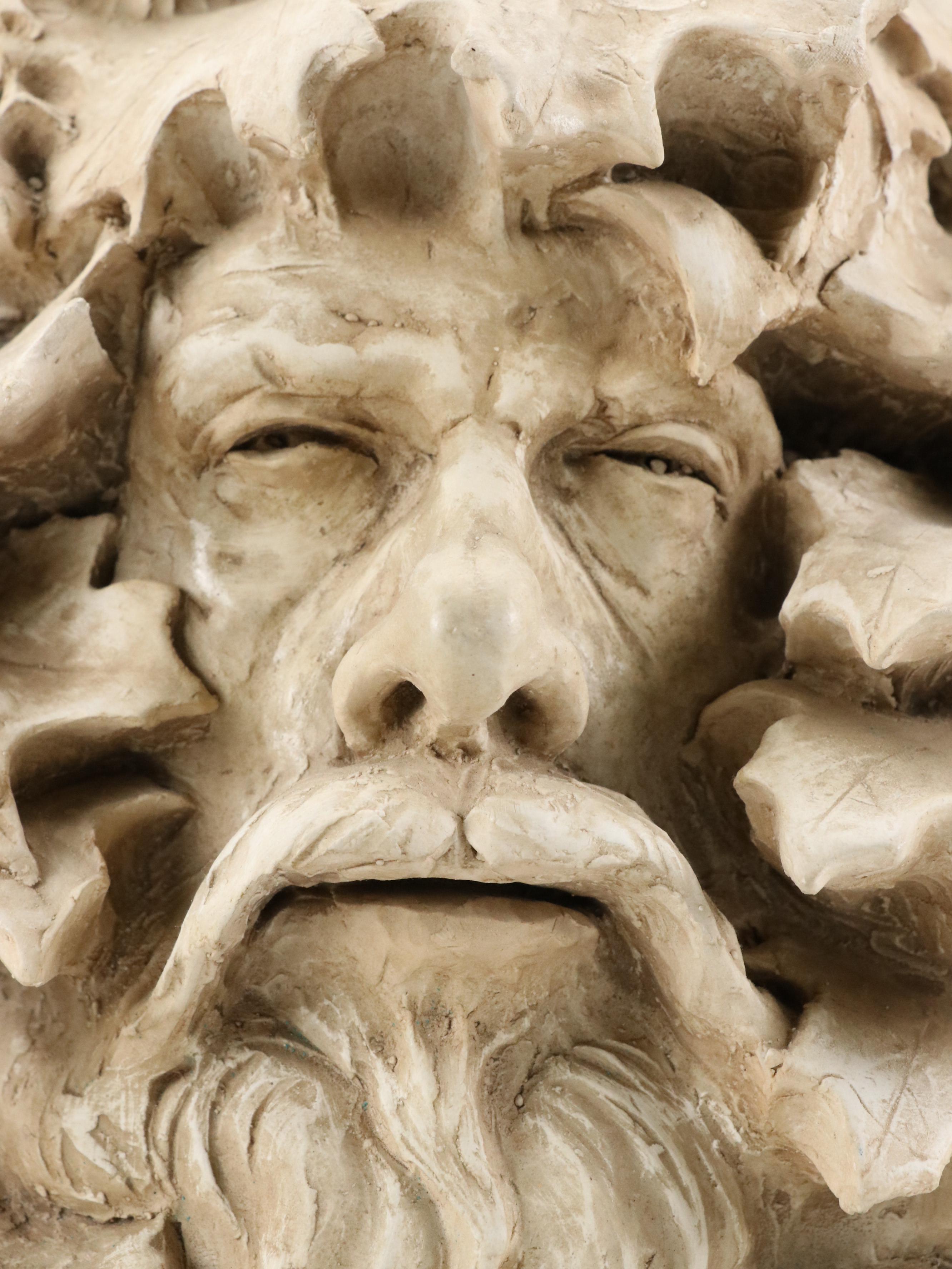 Bill McMahon "Wood Spirit" and "Goat" Cast Chalkware Figures