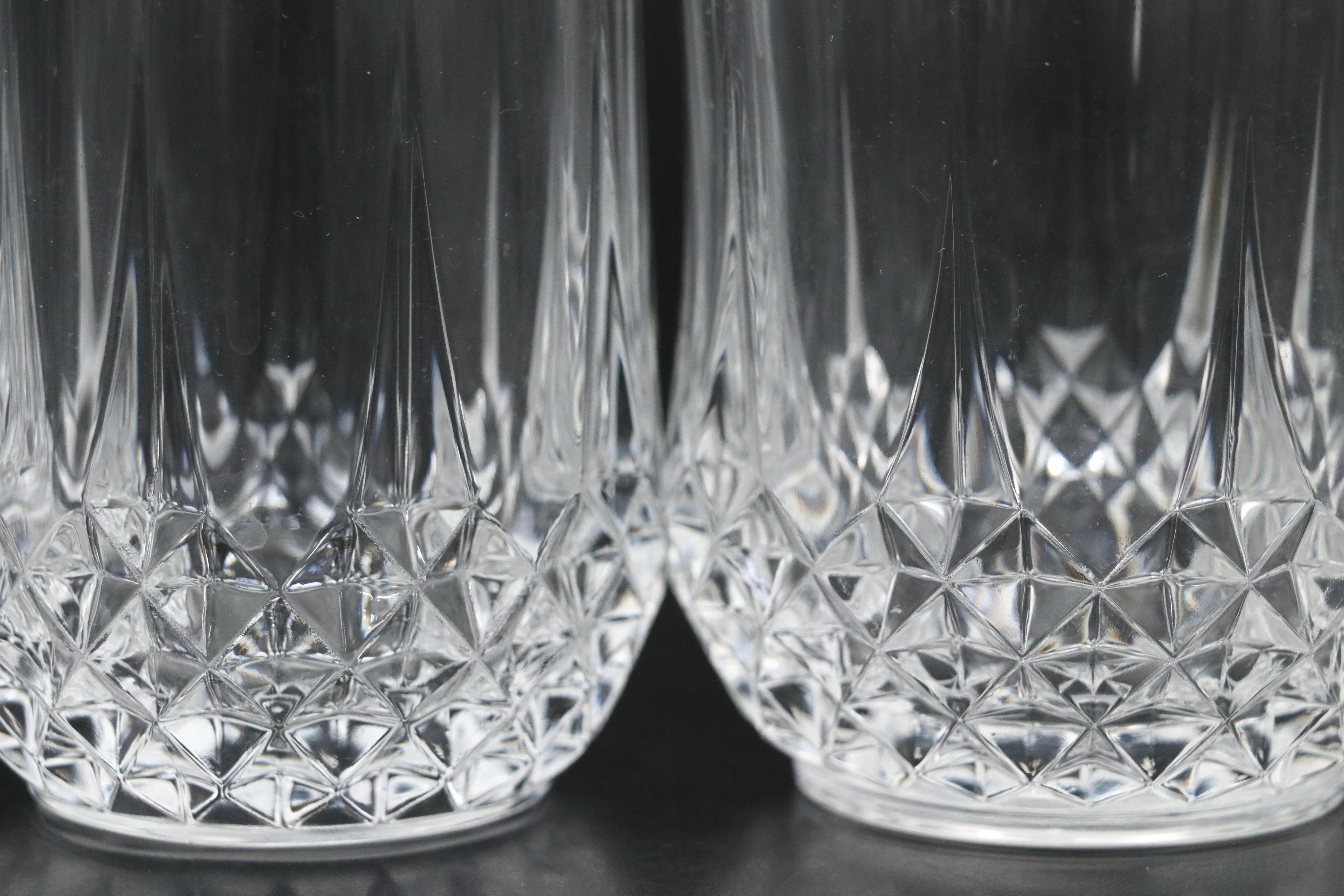Cristal d'Arques "Longchamp" Crystal Tumblers and Double Old Fashioned Glasses