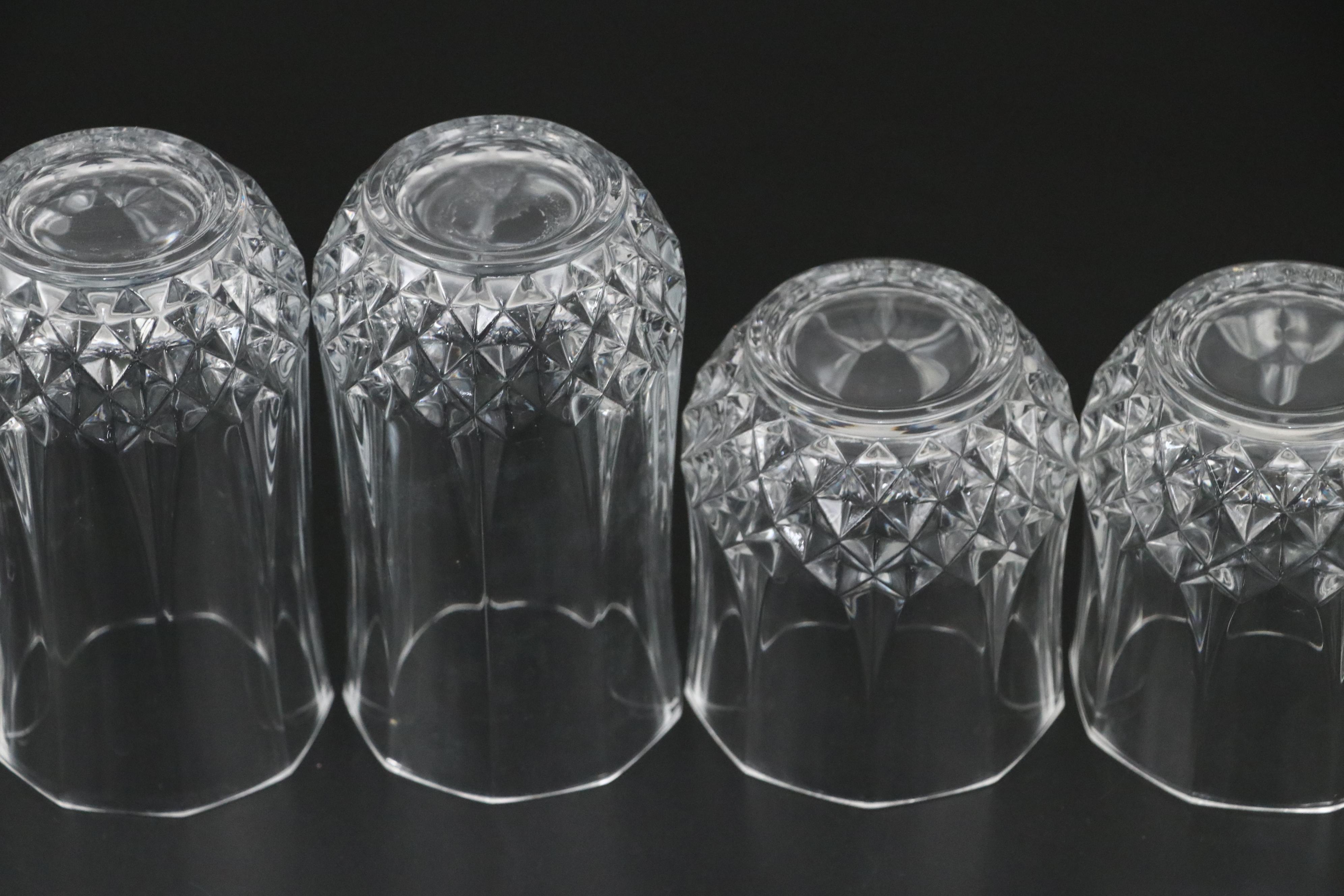 Cristal d'Arques "Longchamp" Crystal Tumblers and Double Old Fashioned Glasses