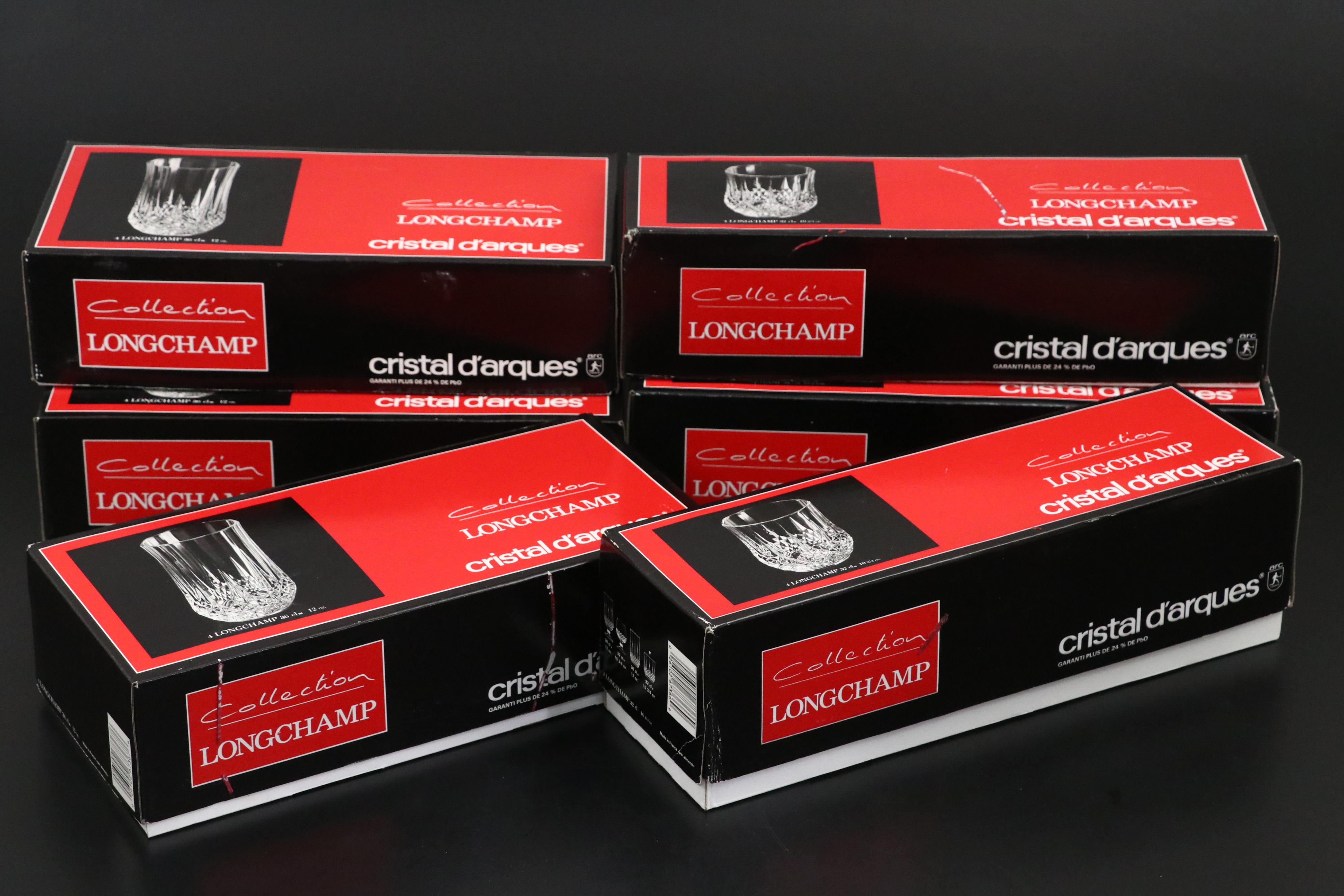 Cristal d'Arques "Longchamp" Crystal Tumblers and Double Old Fashioned Glasses