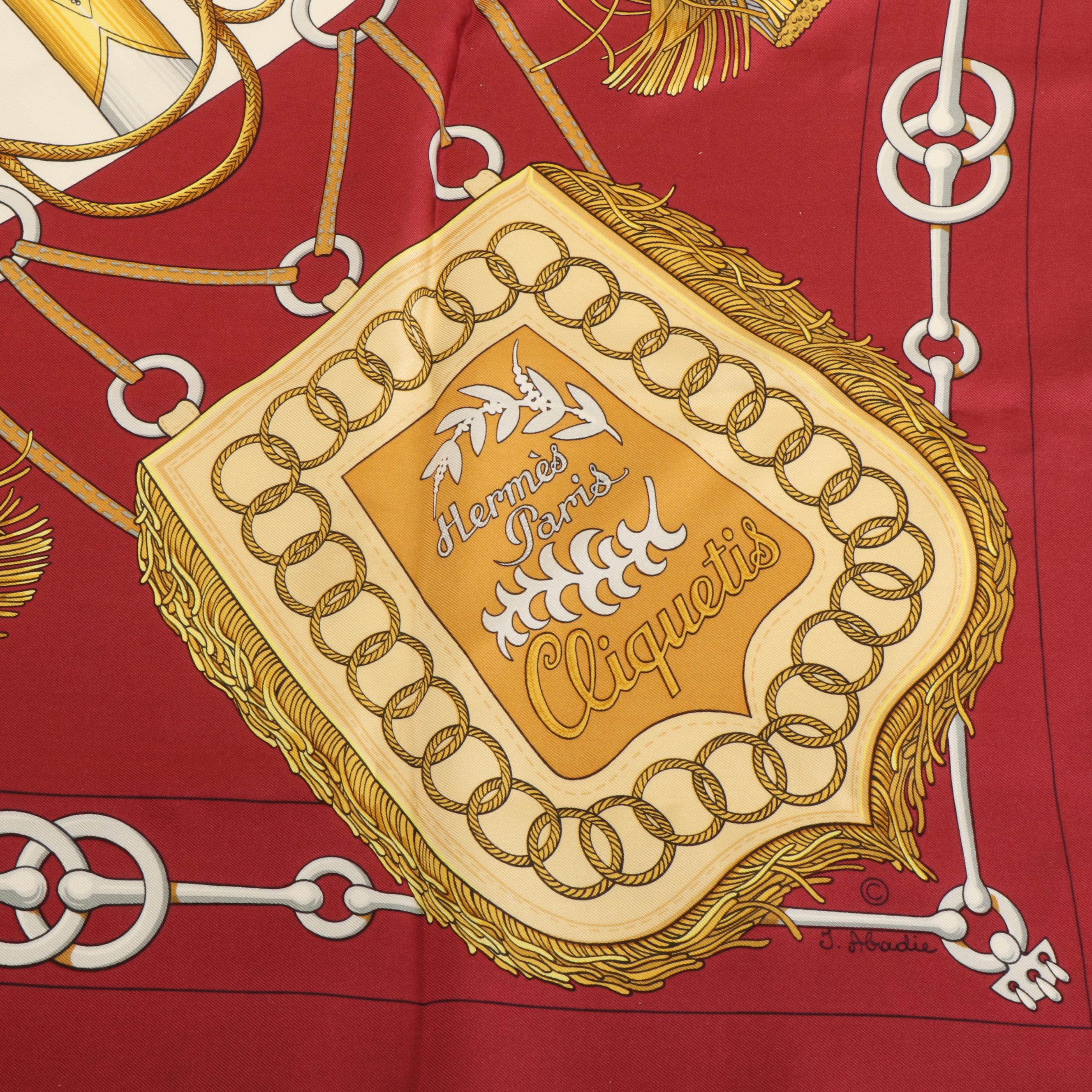 Hermès "Cliquetis" Silk Twill Scarf 90