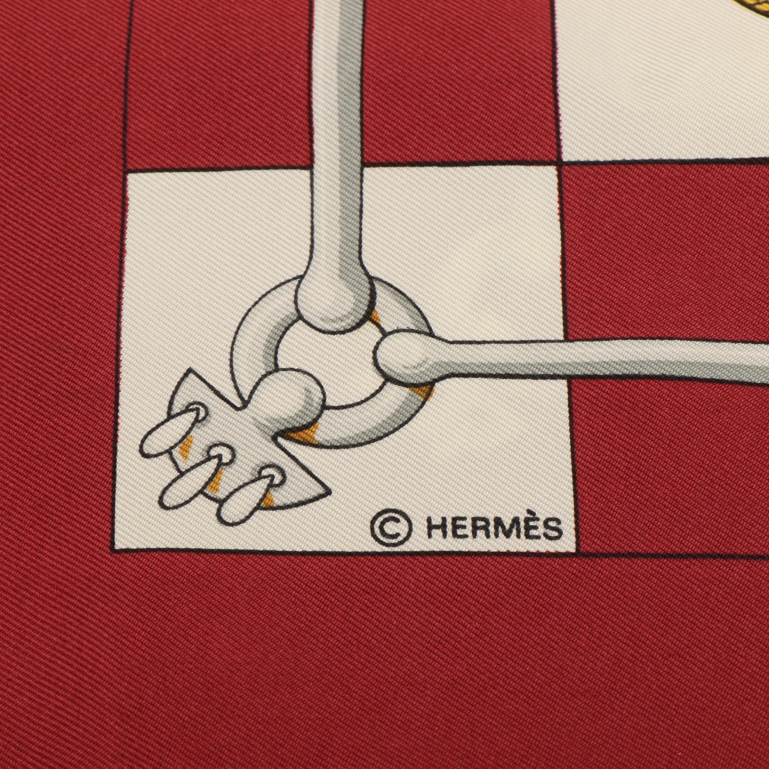 Hermès "Cliquetis" Silk Twill Scarf 90