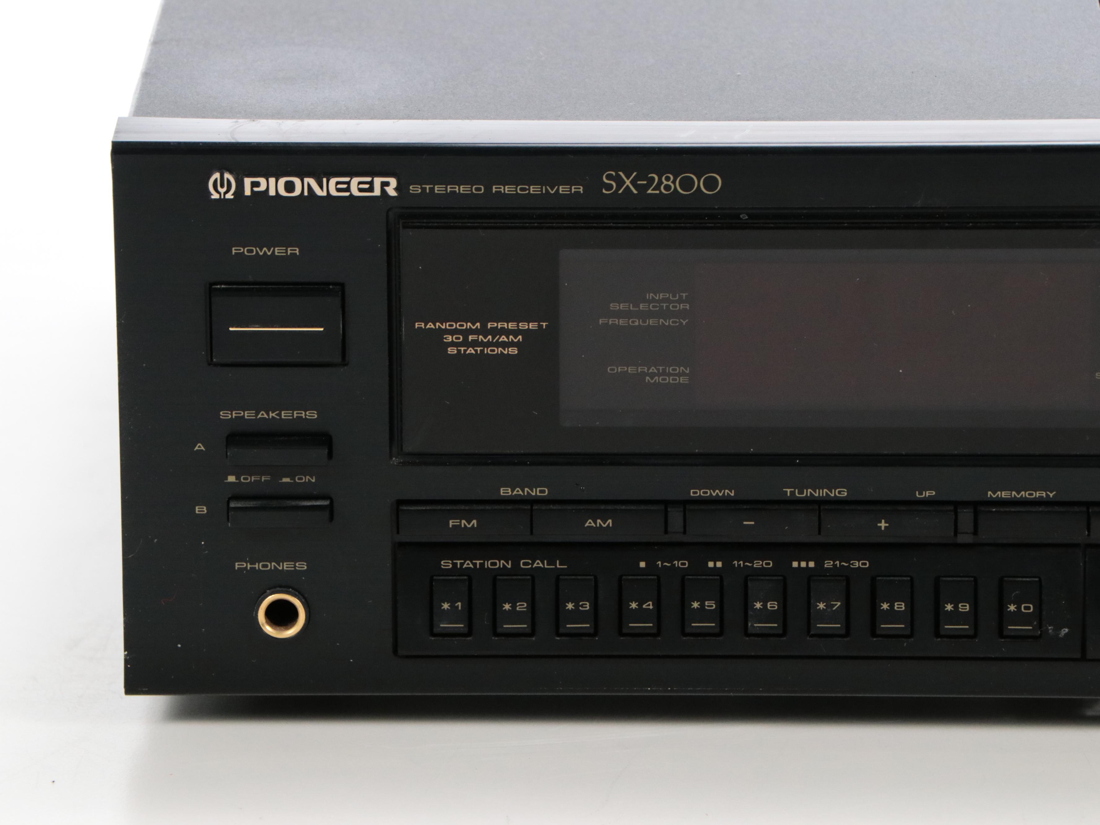 Pioneer SX-2800 Stereo Receiver, Technics SL-BD22 Turntable, and Records