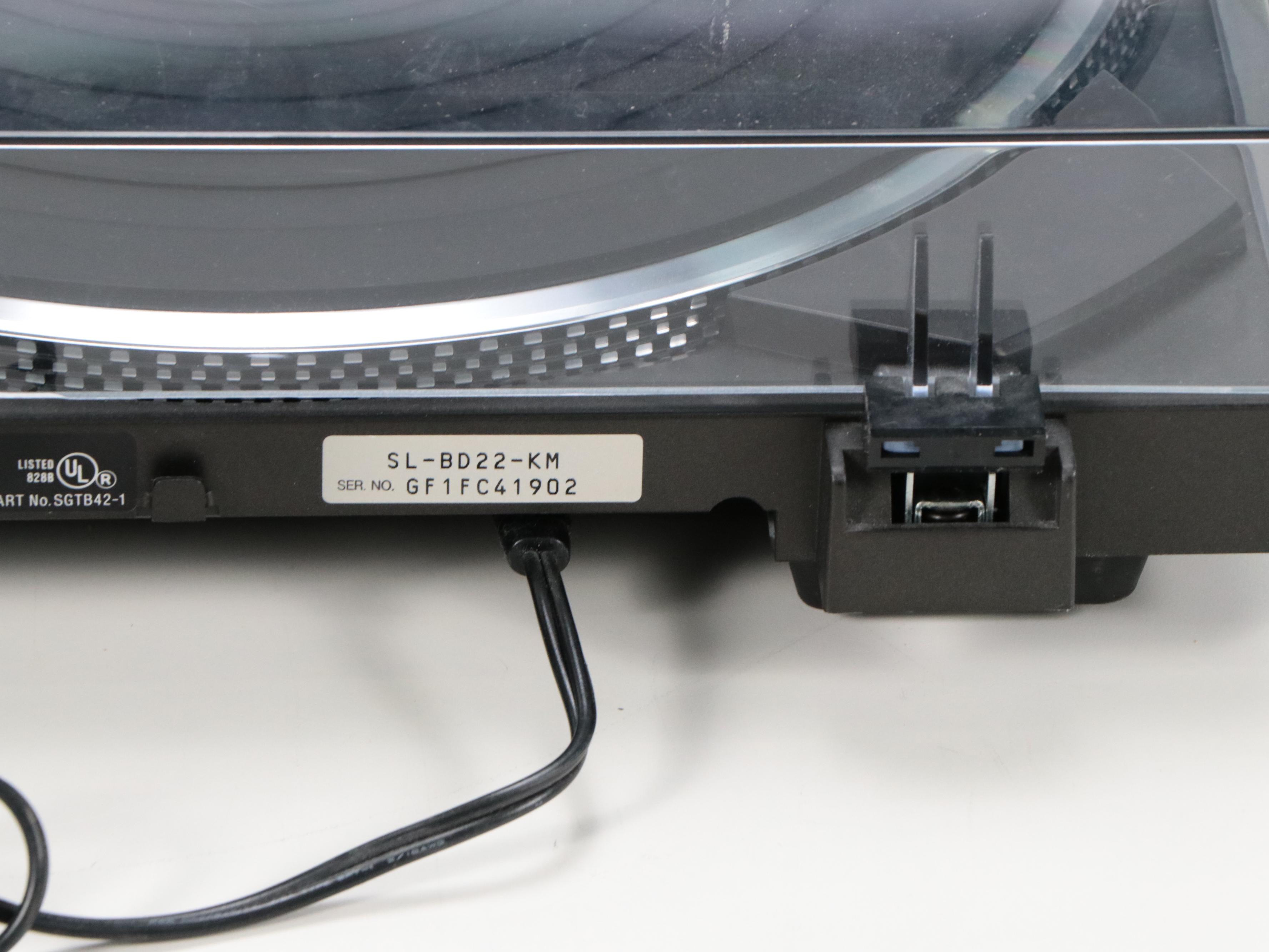 Pioneer SX-2800 Stereo Receiver, Technics SL-BD22 Turntable, and Records