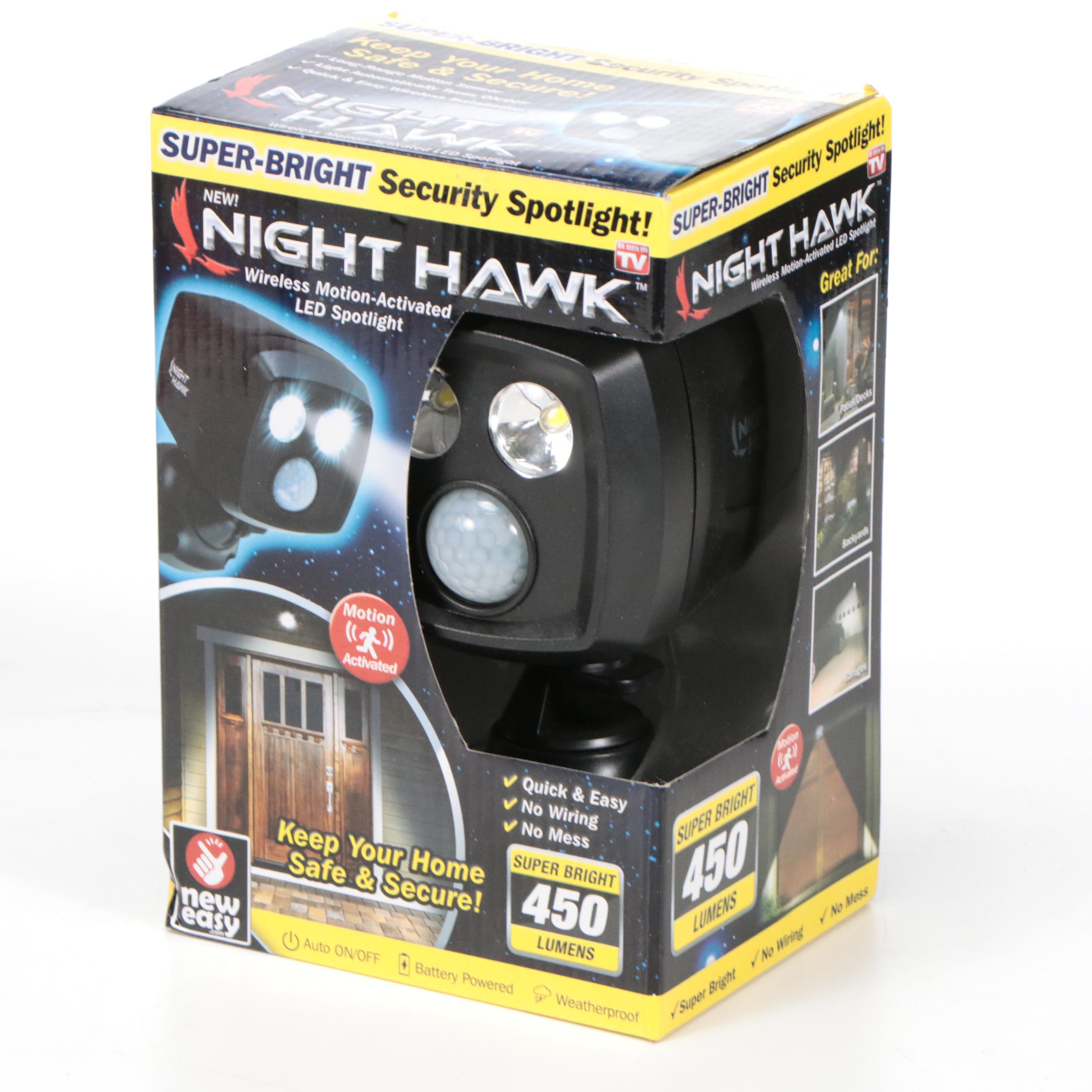 Workshop Lights with Night Hawk Security Light and Combo Flashlight and Tool Kit