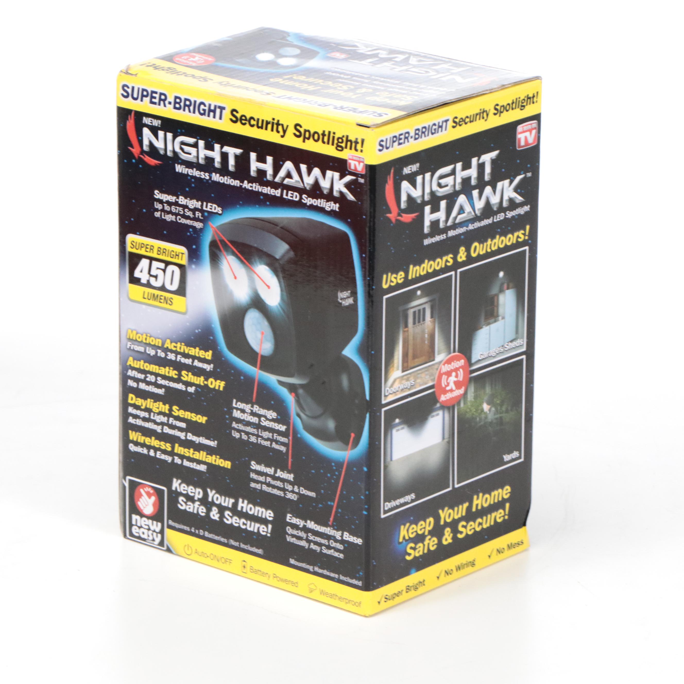 Workshop Lights with Night Hawk Security Light and Combo Flashlight and Tool Kit