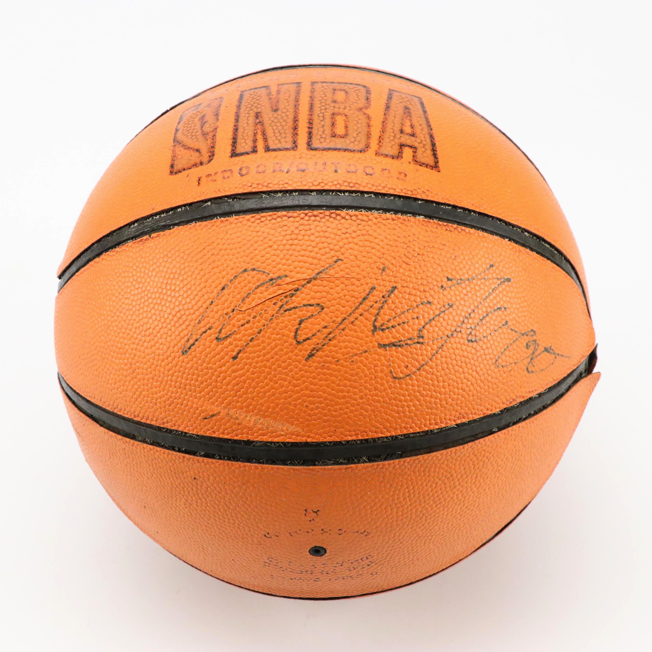 Signed Spalding Silver Series NBA Indoor/Outdoor Basketball