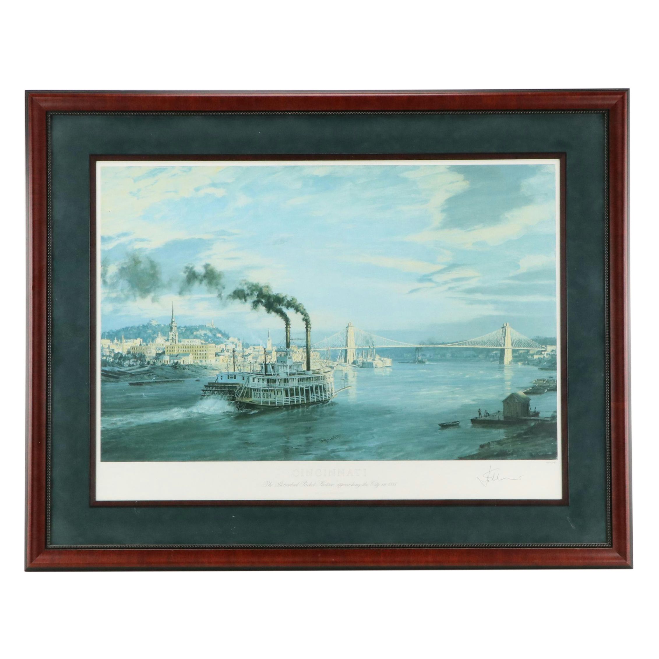 John Stobart Offset Lithograph "Cincinnati"