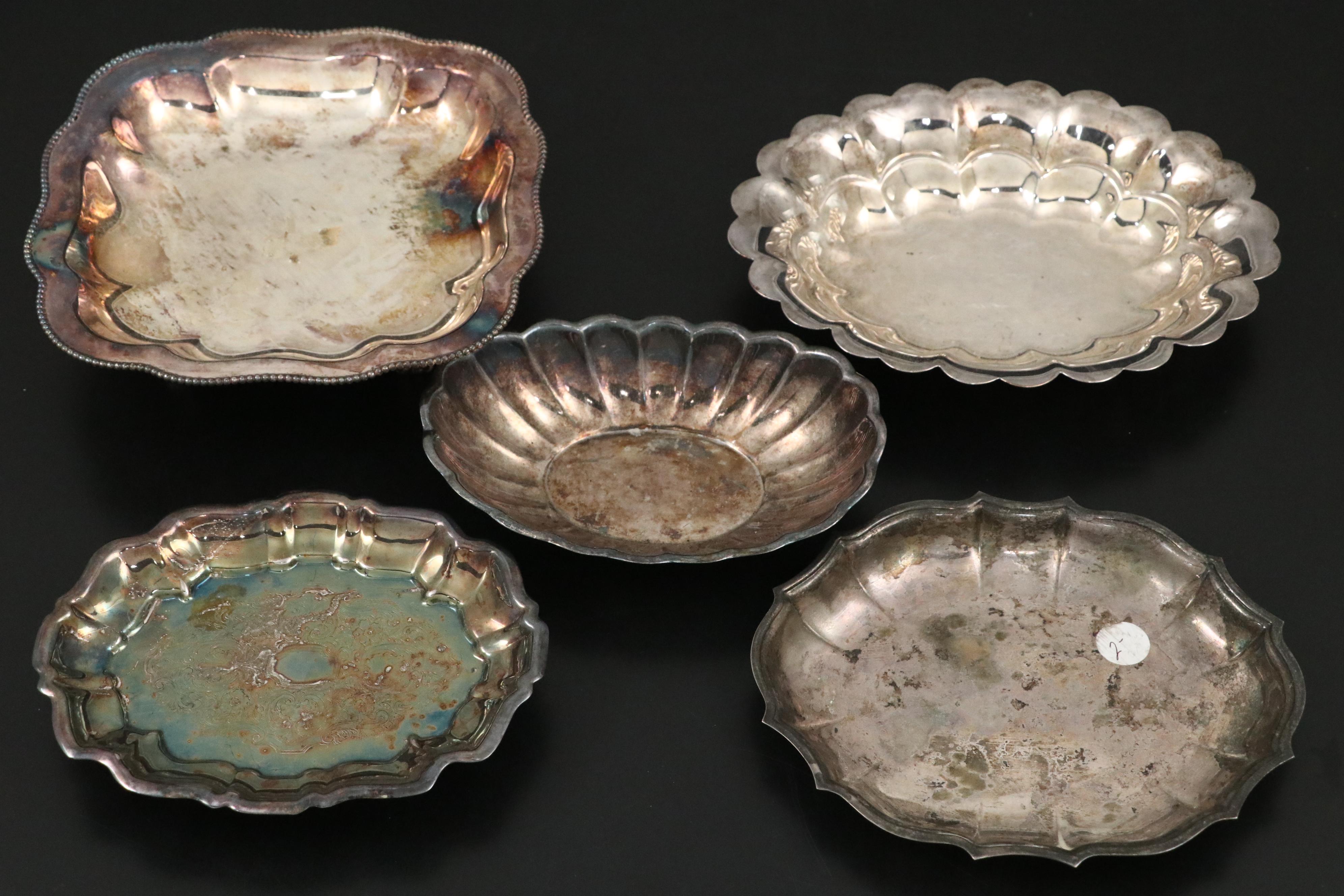 Reed & Barton with Other Silver Plate Bowls and Trays