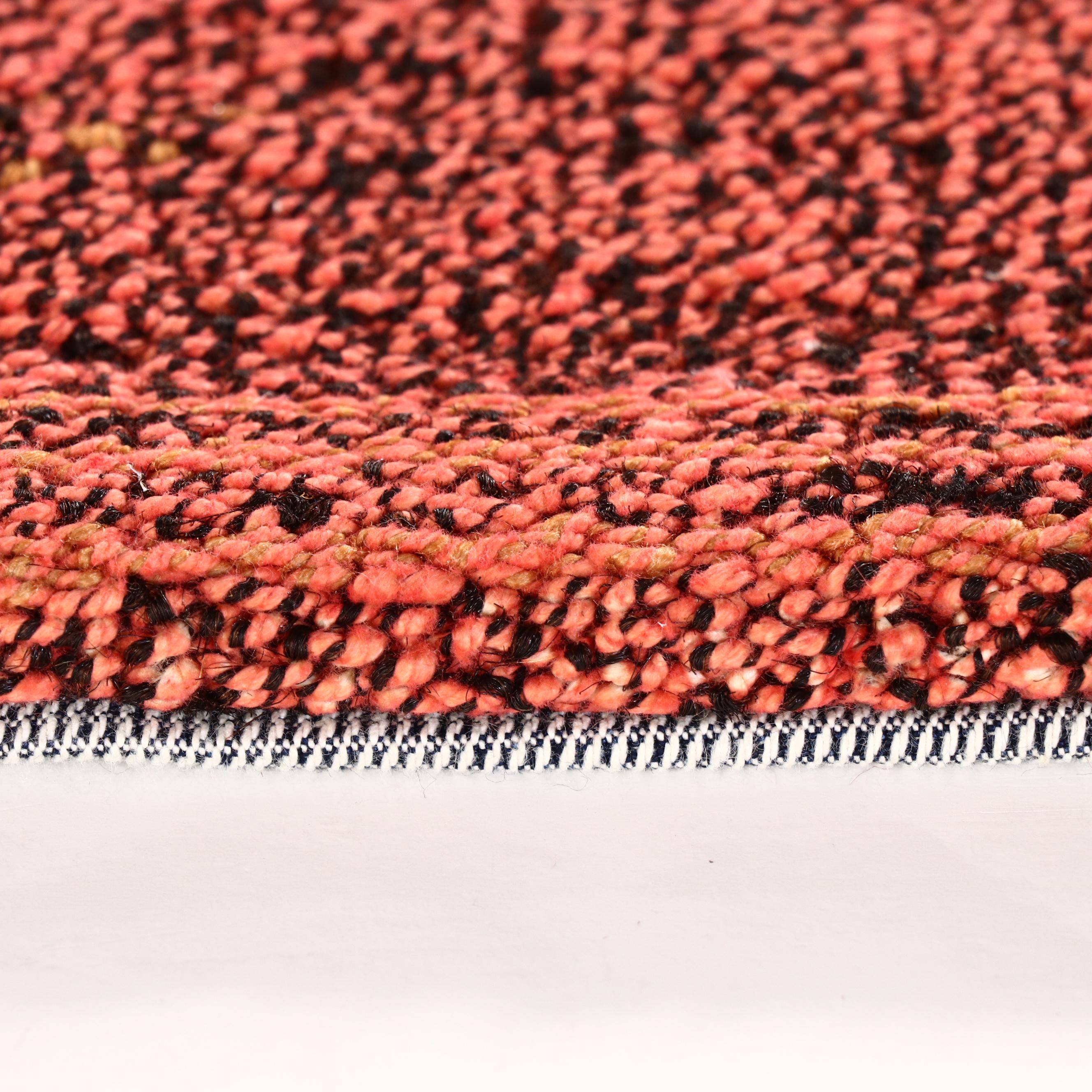 Four Handmade Turkish Rug Faced Throw Pillow Covers