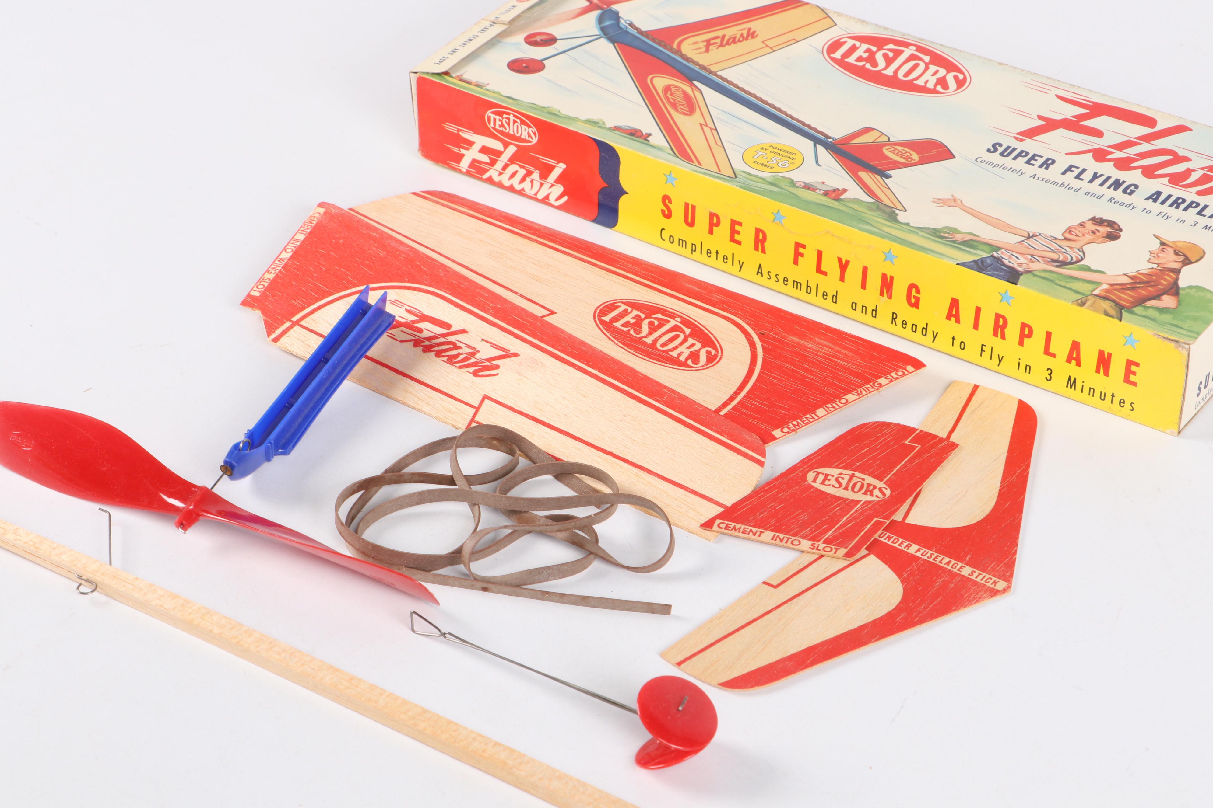 Testors "Flash" Super Flying Airplane Model Kits, 1970s