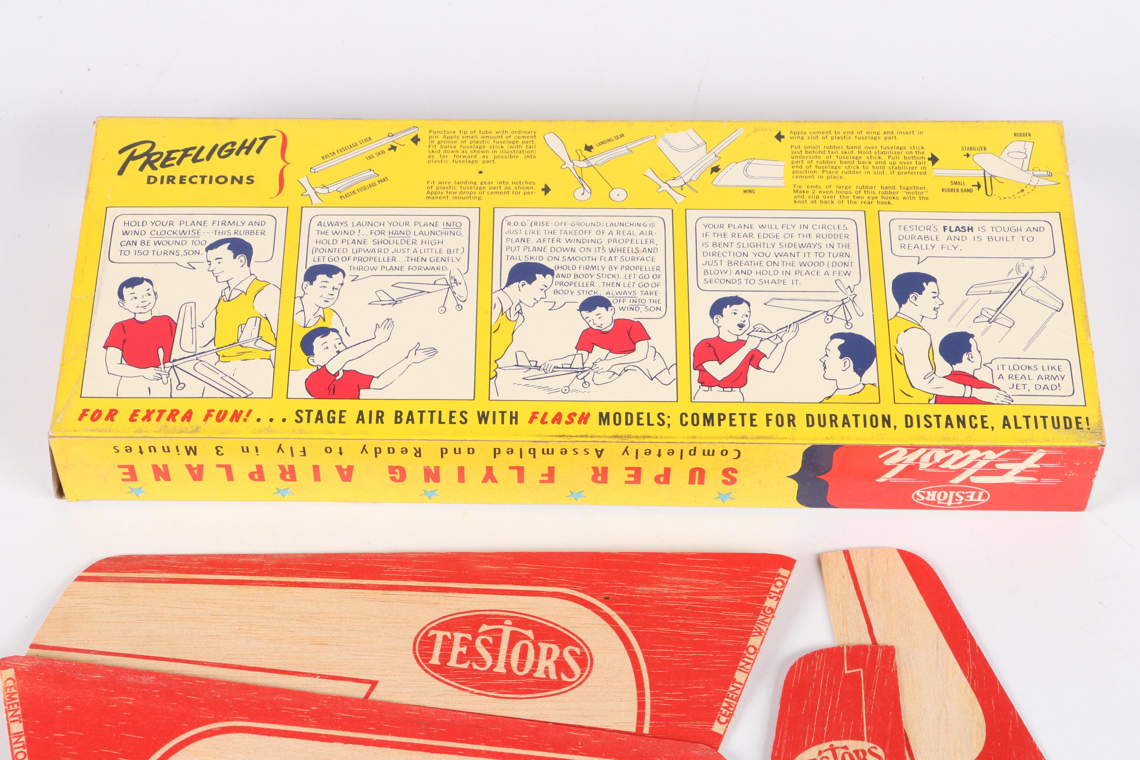 Testors "Flash" Super Flying Airplane Model Kits, 1970s