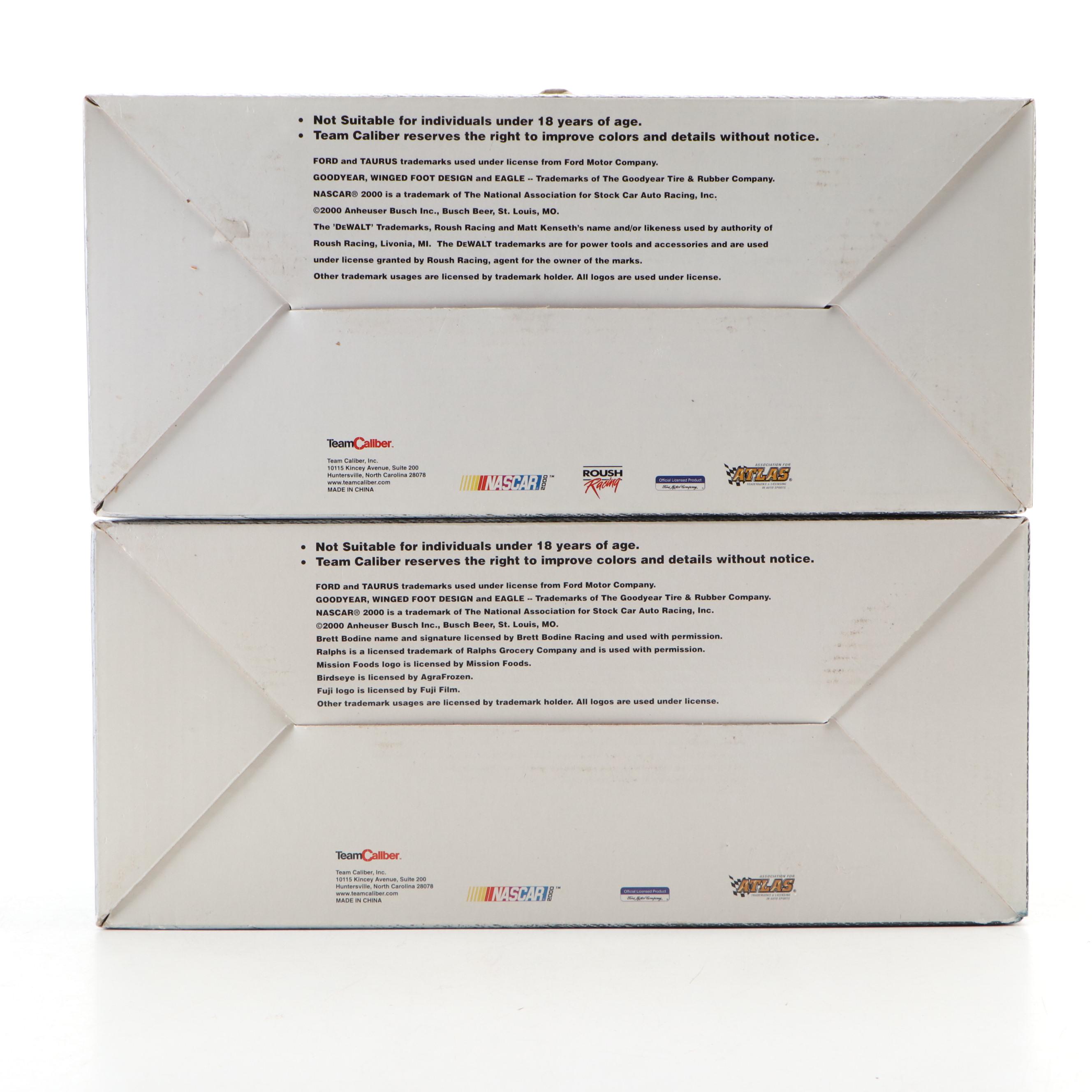 Matt Kenseth and Brett Bodine Limited Edition NASCAR Diecast Replica Cars