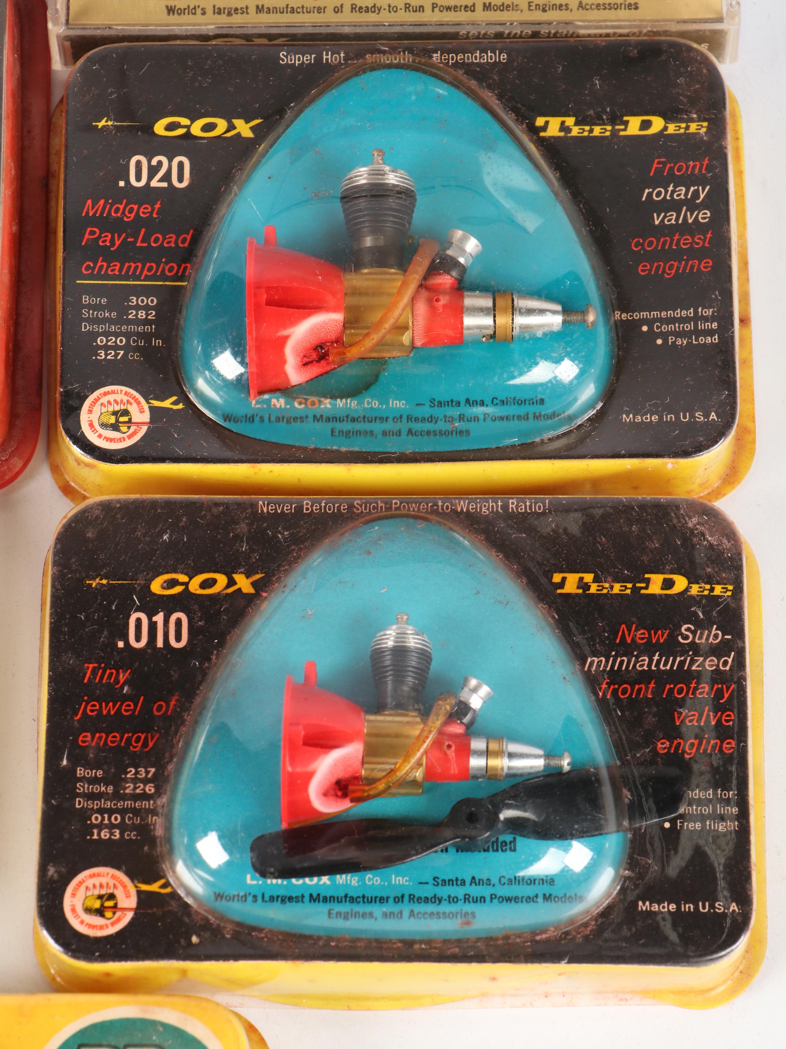 Cox "Tee-Dee .010," "RR-1," McCoy ".049 Glo" and More Airplane Model Engines