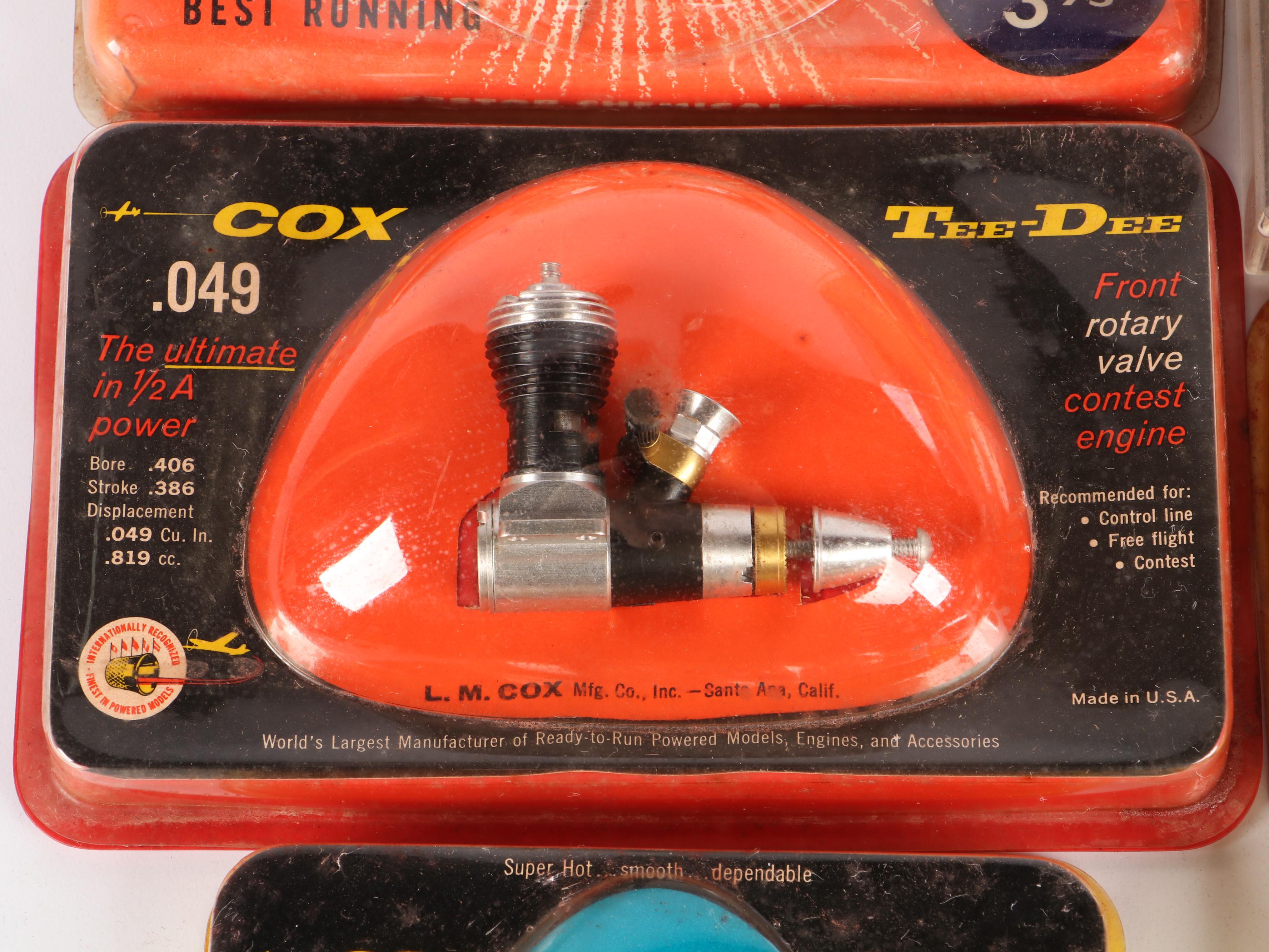 Cox "Tee-Dee .010," "RR-1," McCoy ".049 Glo" and More Airplane Model Engines