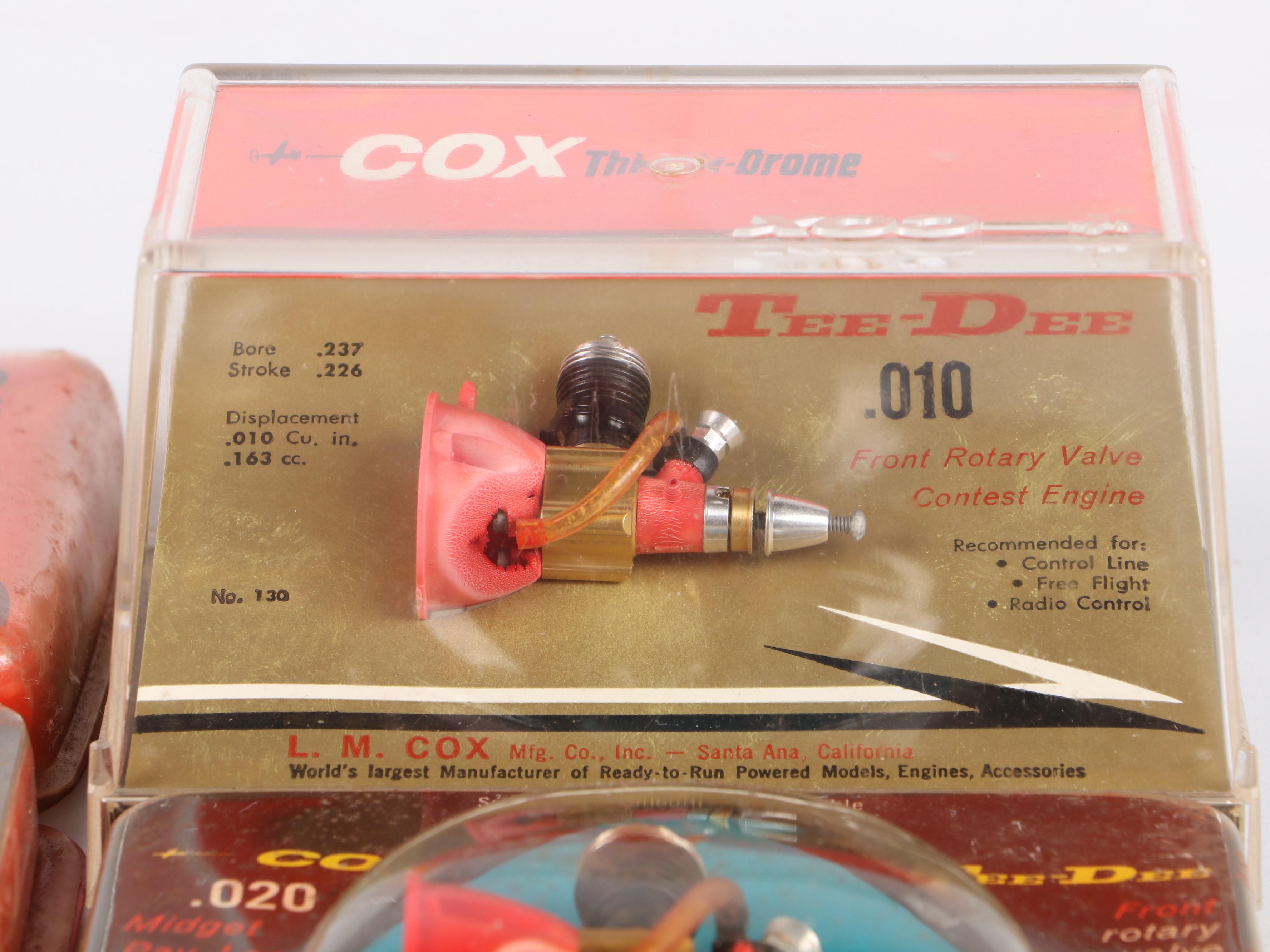 Cox "Tee-Dee .010," "RR-1," McCoy ".049 Glo" and More Airplane Model Engines
