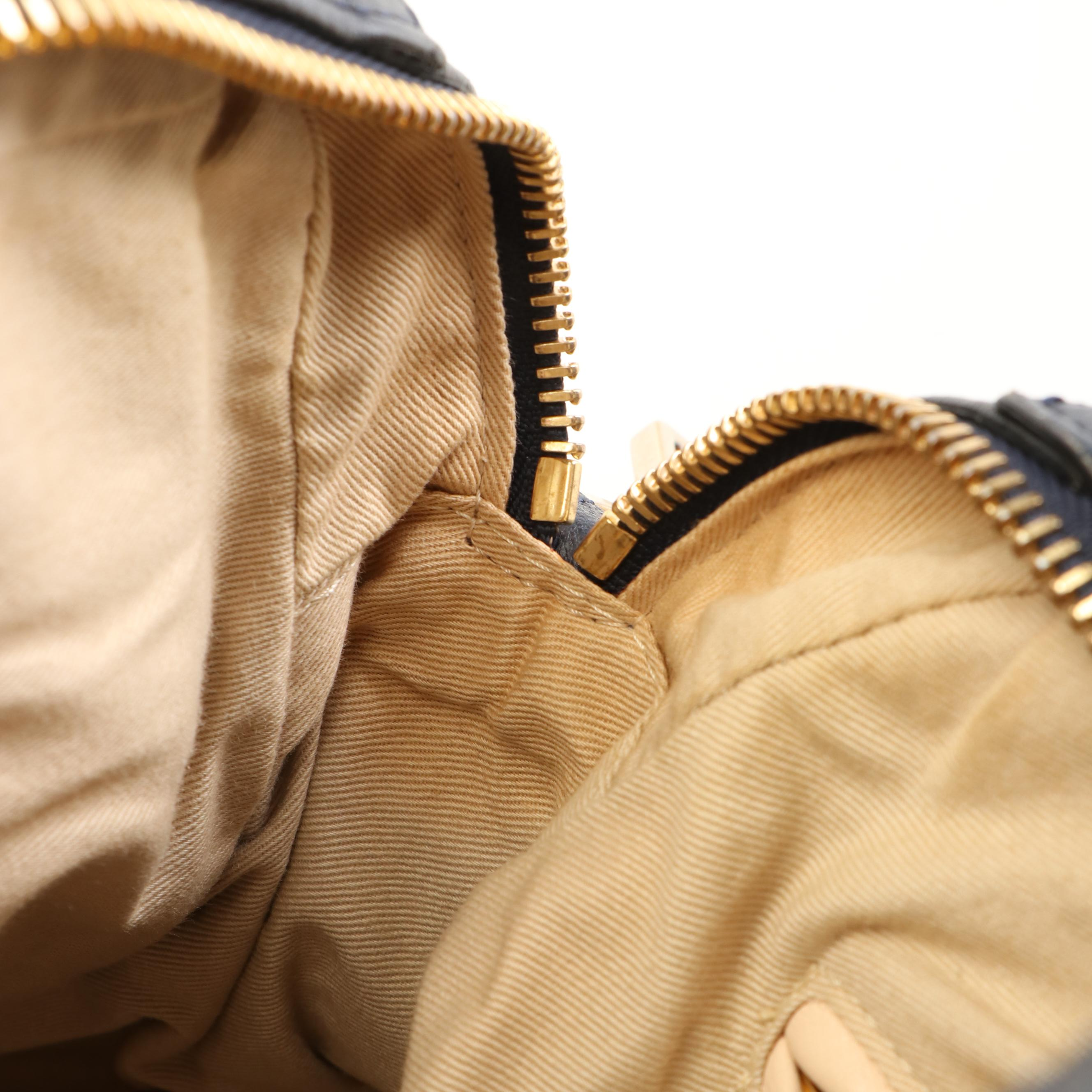 Chloé Paraty Handbag in Navy Blue Leather