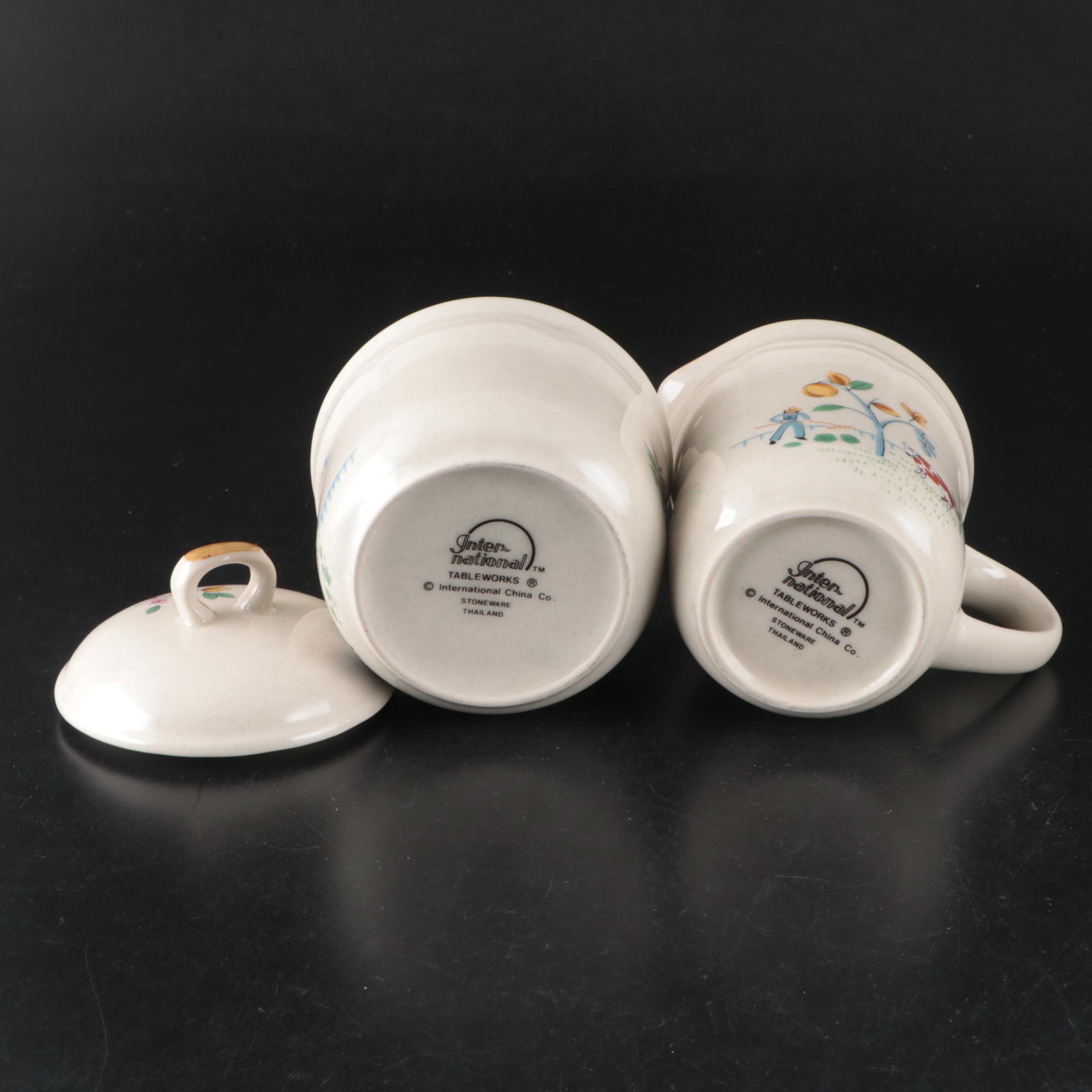 International "Heartland" Stoneware Dinnerware, Glasses and Table Accessories