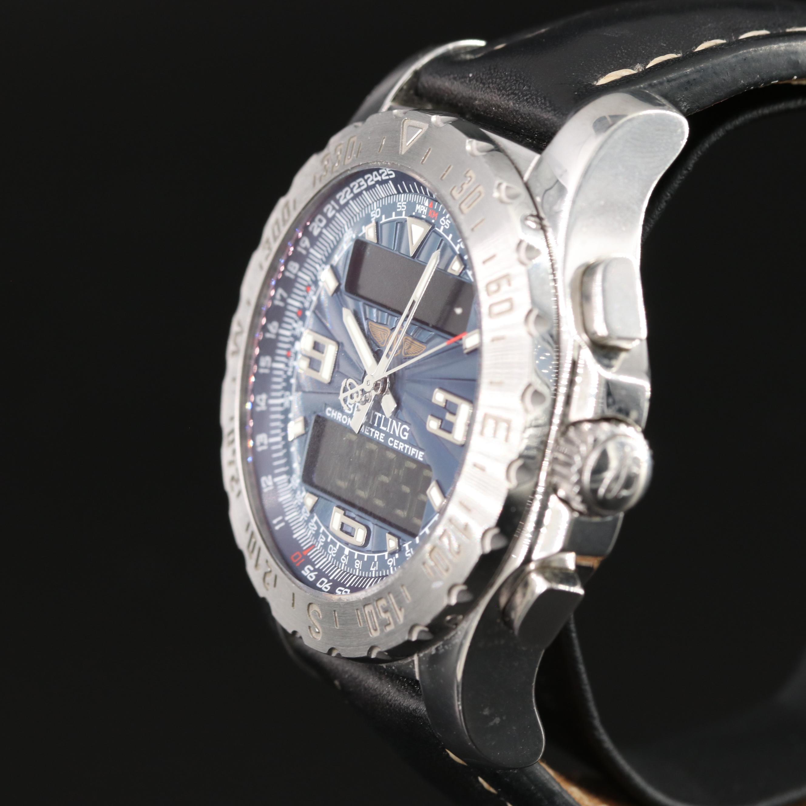 Breitling Airwolf A78363 Analog Digital Steel Quartz Watch