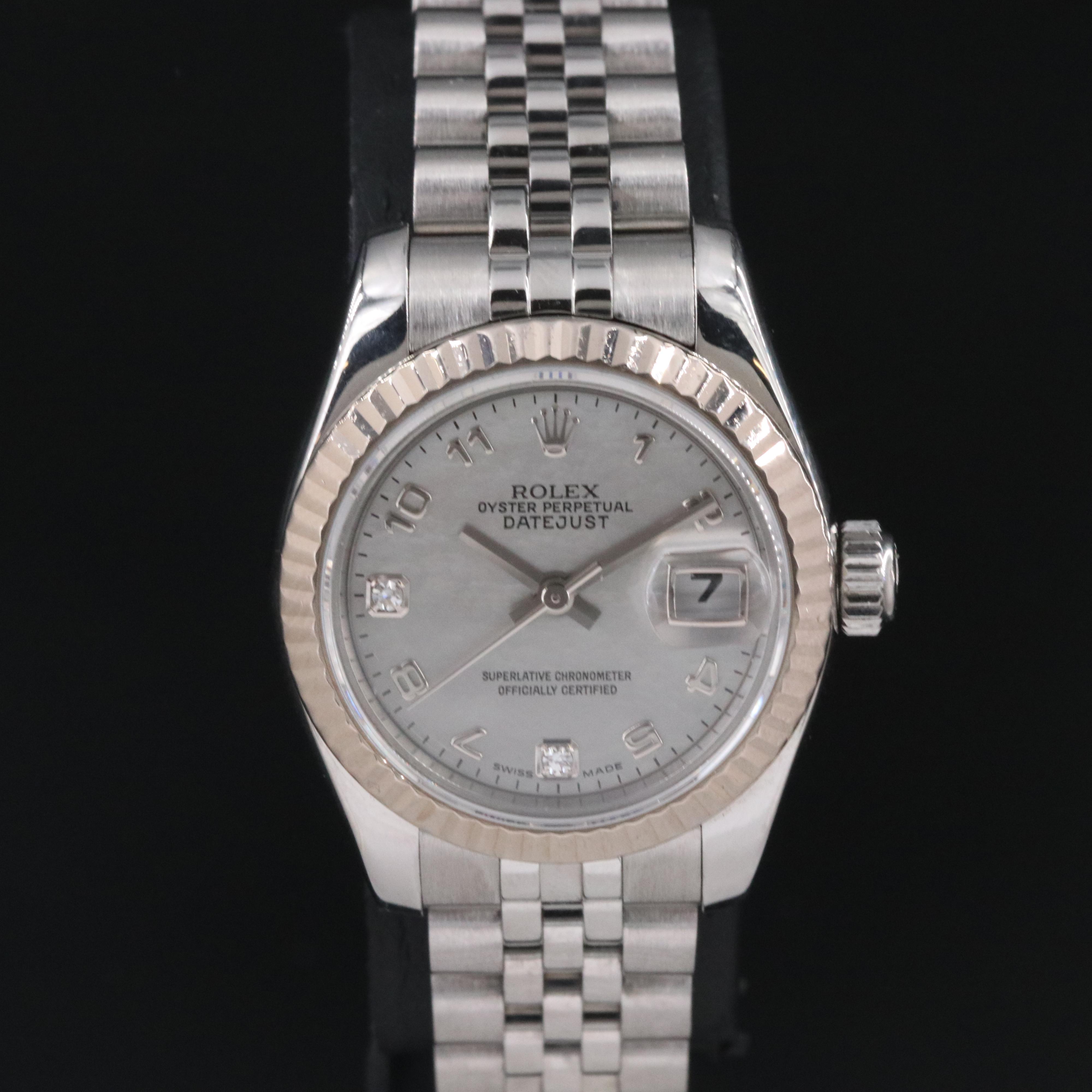 2005 Rolex Datejust 179174 Mother-of-Pearl Diamond Steel Automatic Watch