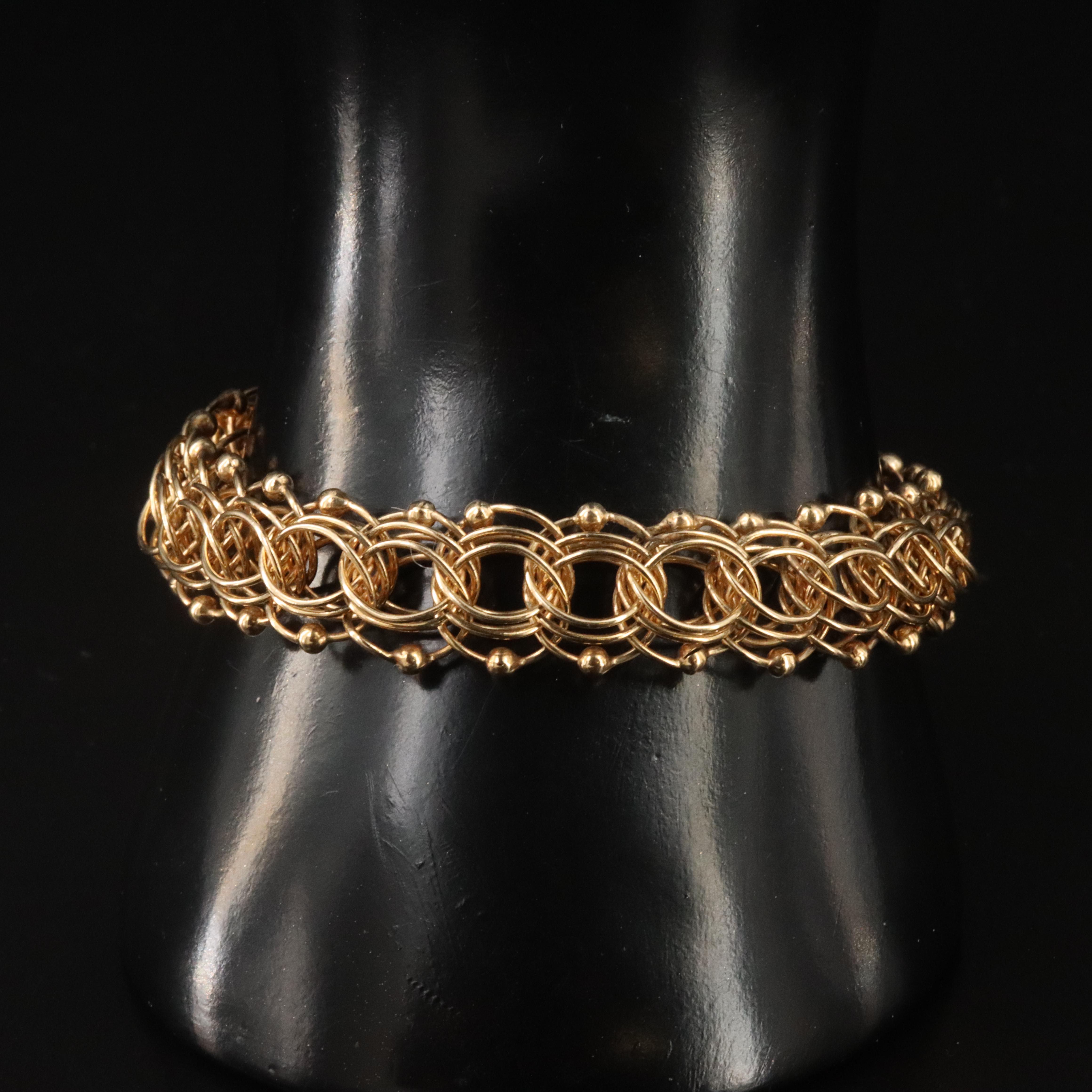 14K Interlocking Links Bracelet