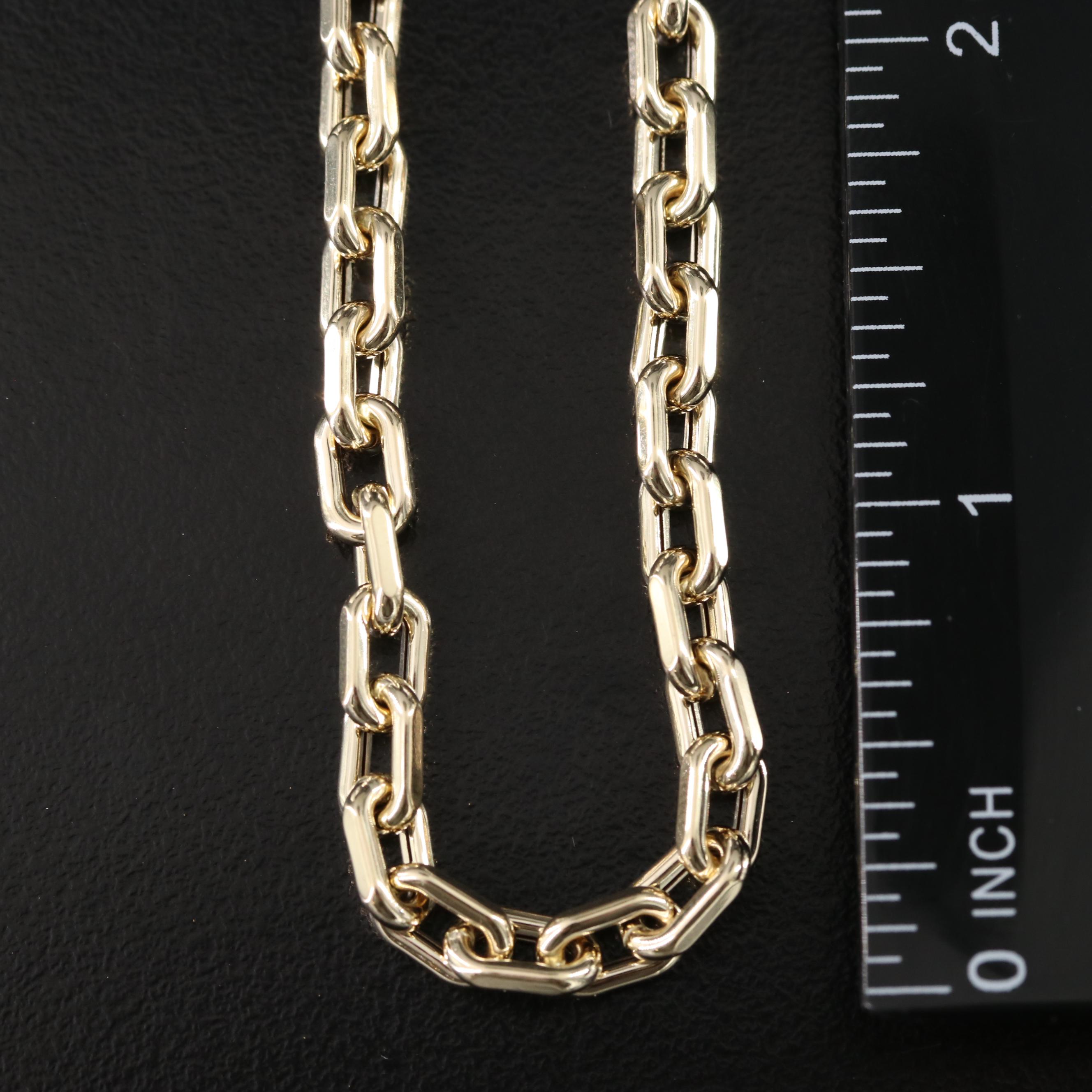 14K Paper Clip Chain Necklace