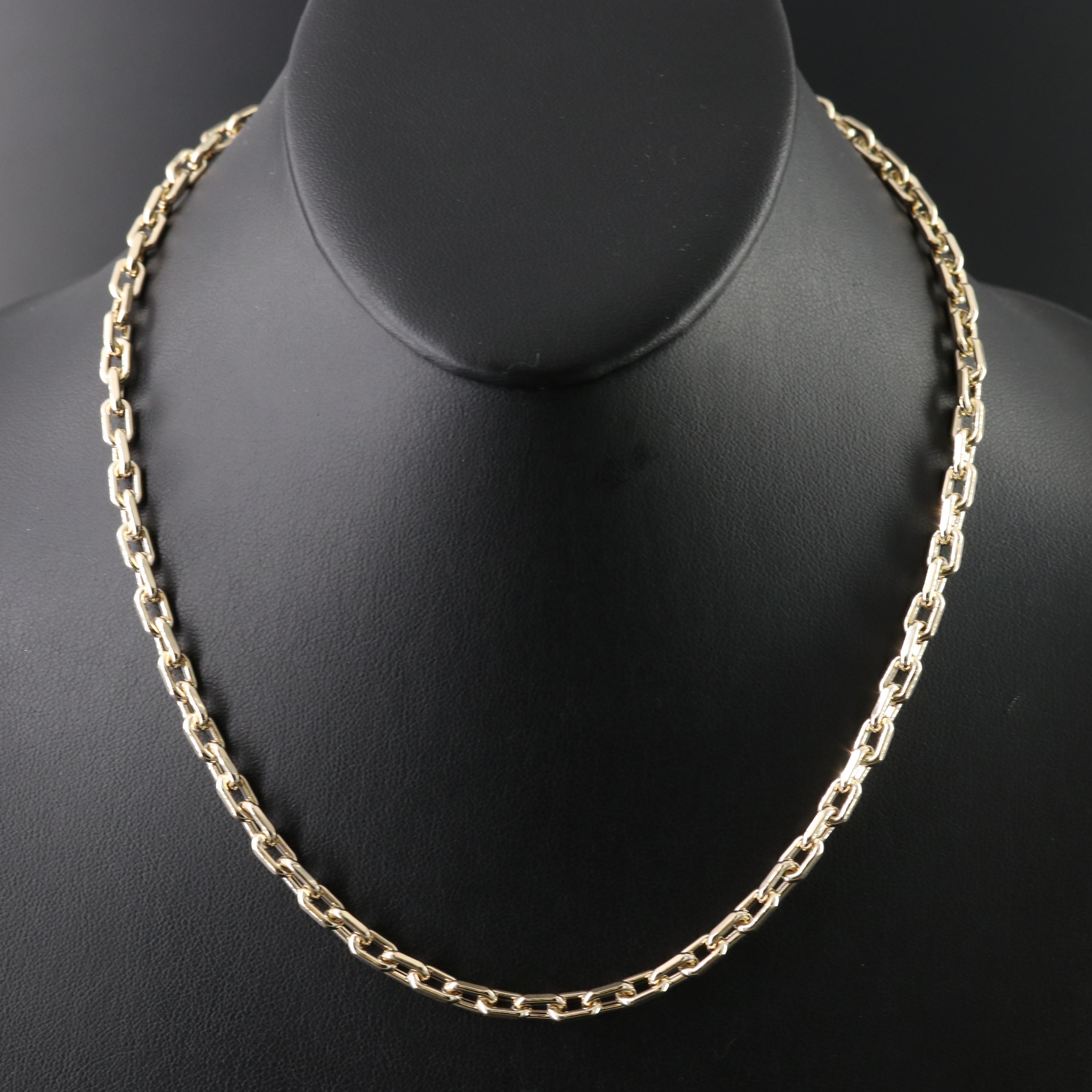 14K Paper Clip Chain Necklace