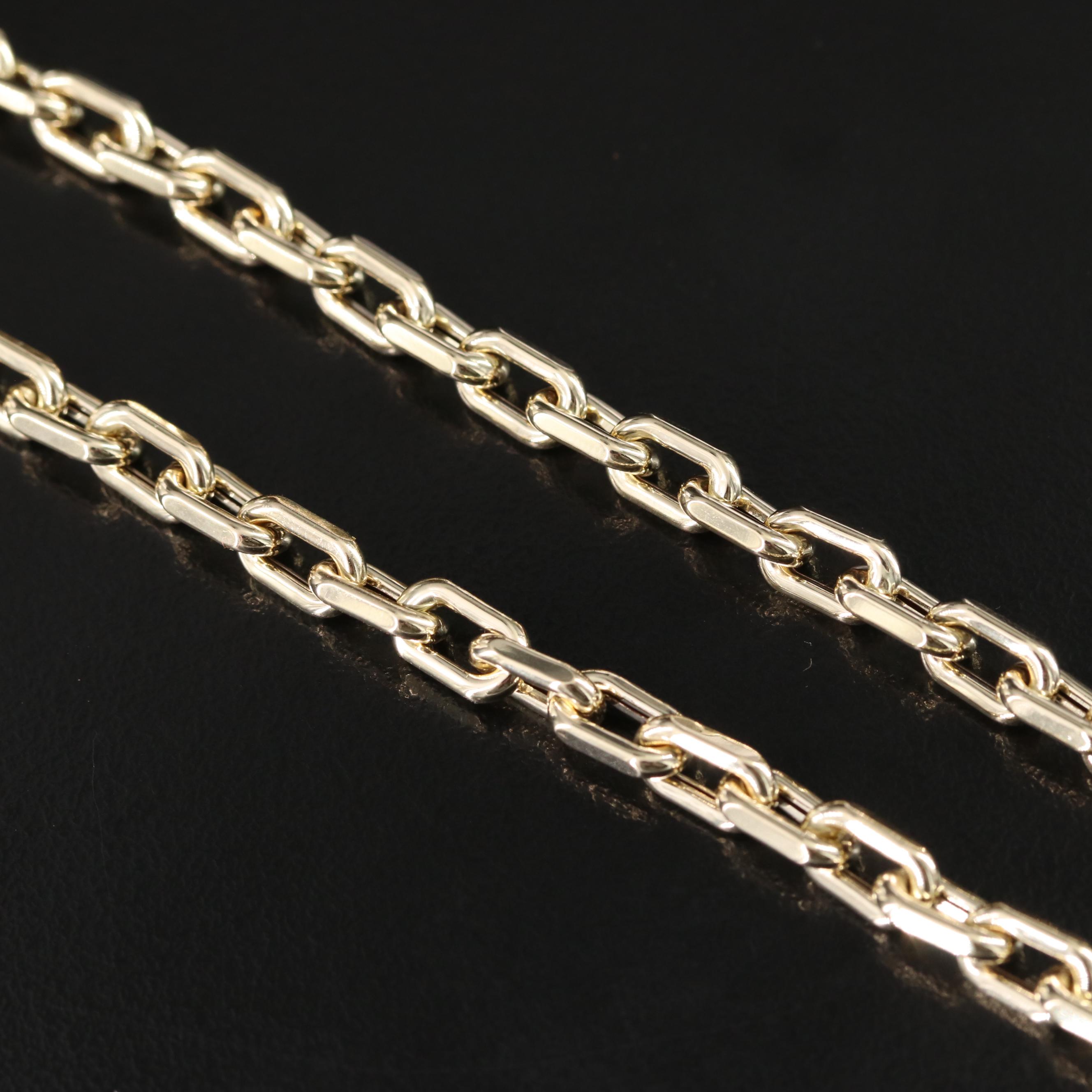 14K Paper Clip Chain Necklace