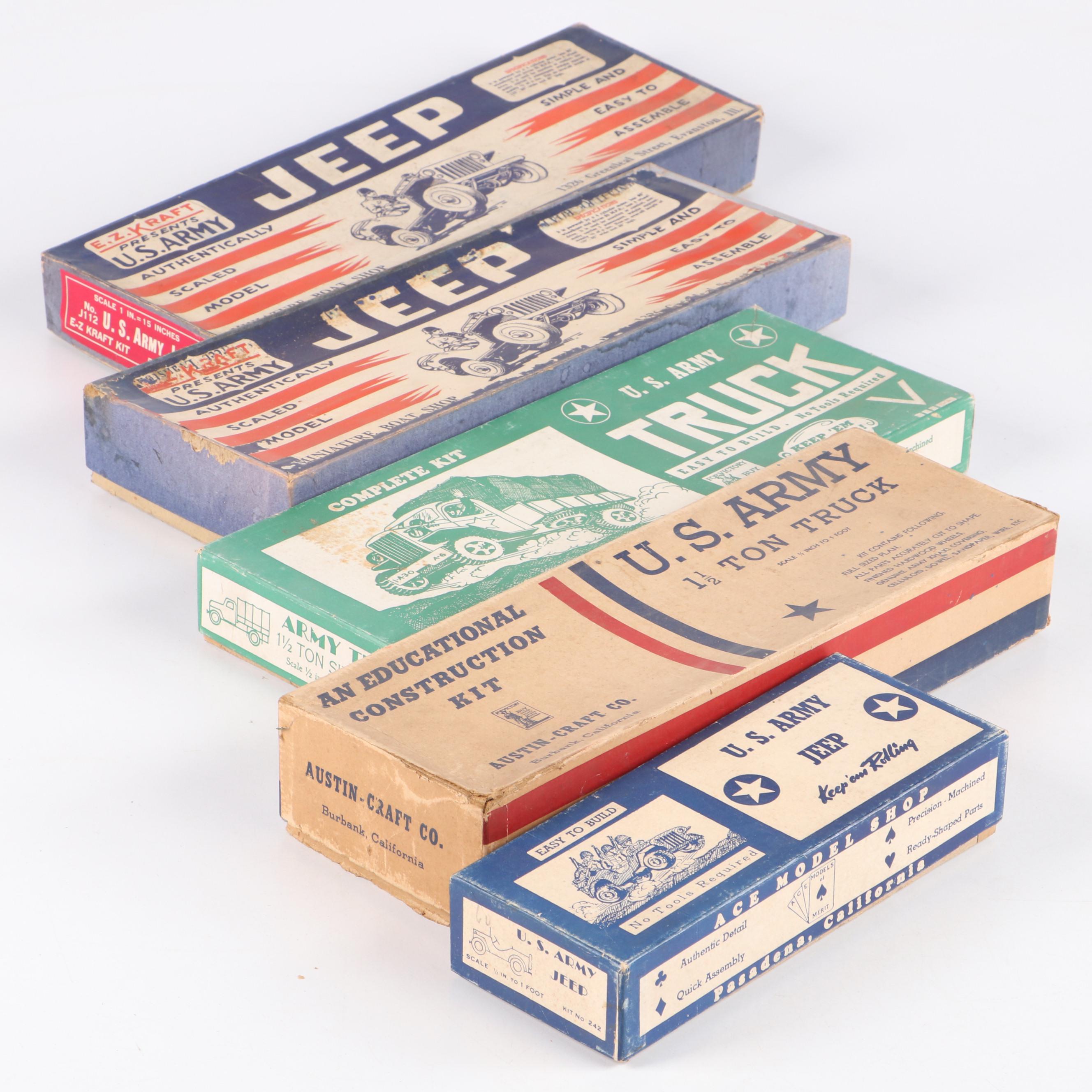 Ace Model Shop WWII Era "Army Truck" and More Military Vehicle Model Kits