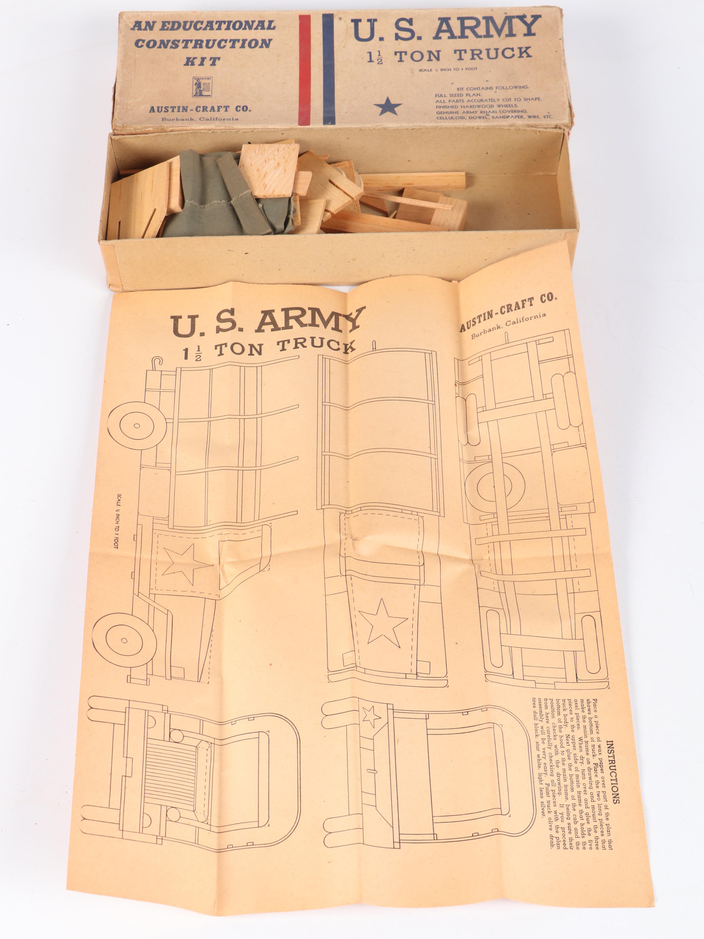 Ace Model Shop WWII Era "Army Truck" and More Military Vehicle Model Kits