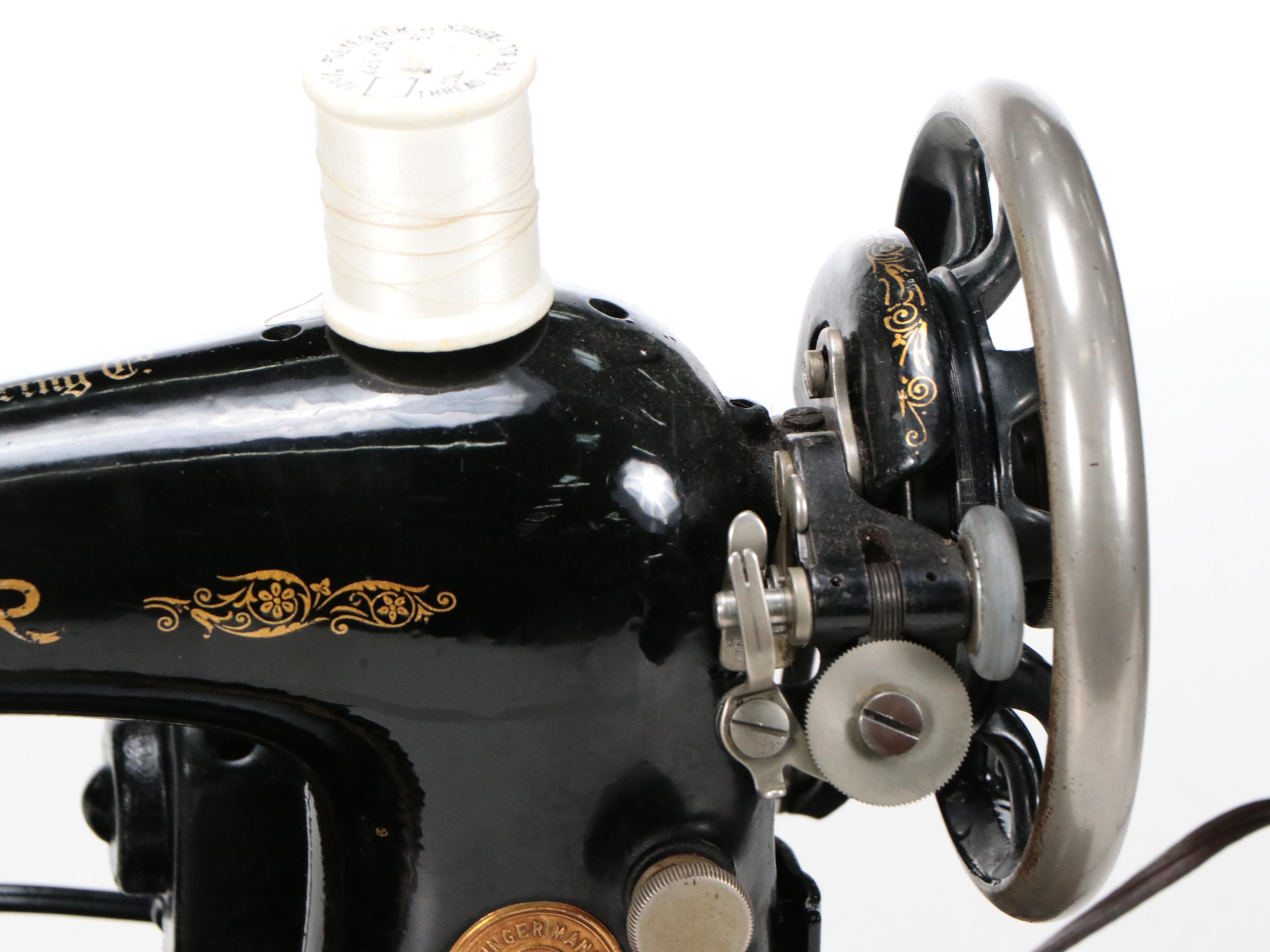 Singer Electric/Standard Sewing Machine with Case, 1926