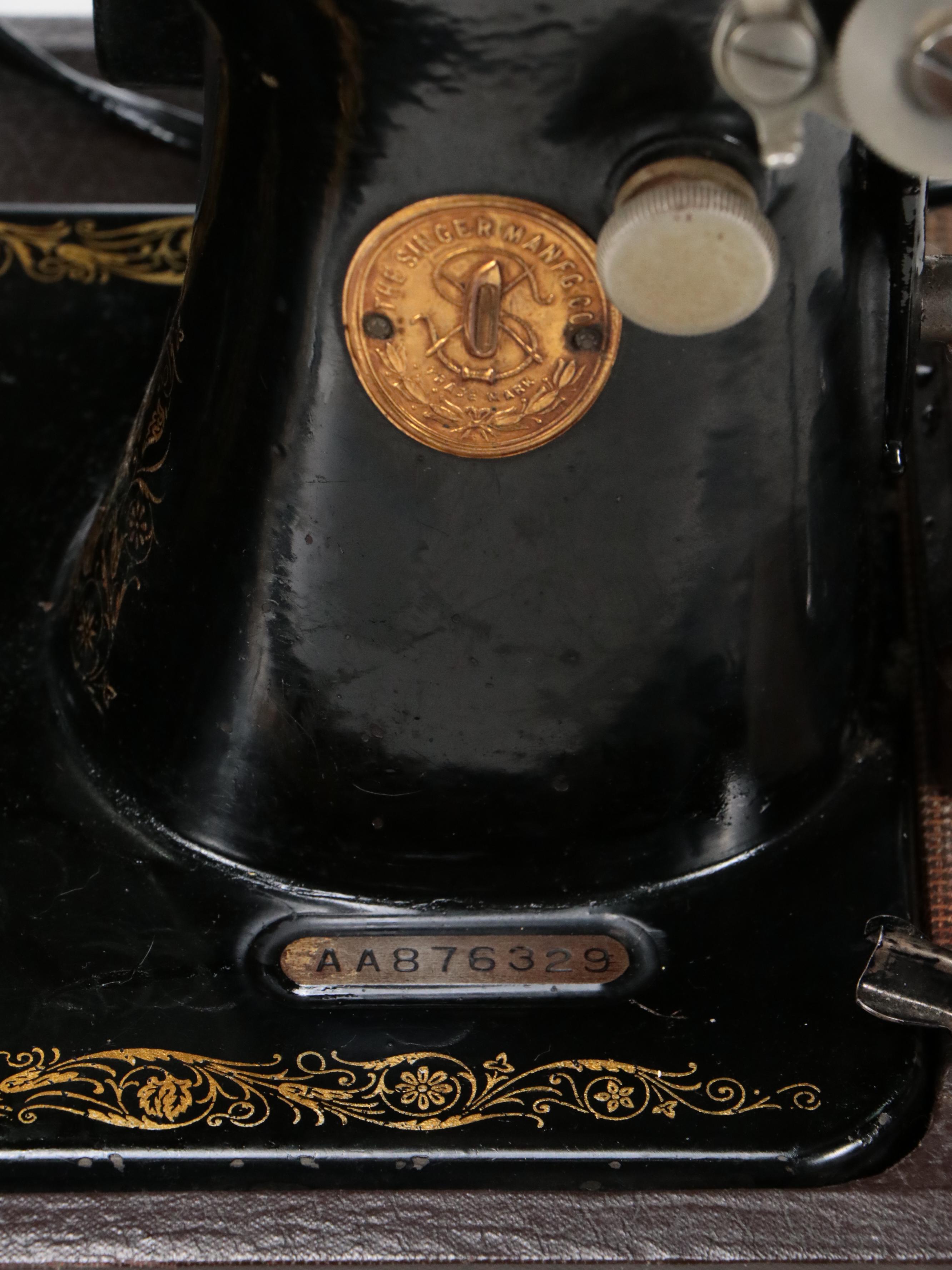 Singer Electric/Standard Sewing Machine with Case, 1926