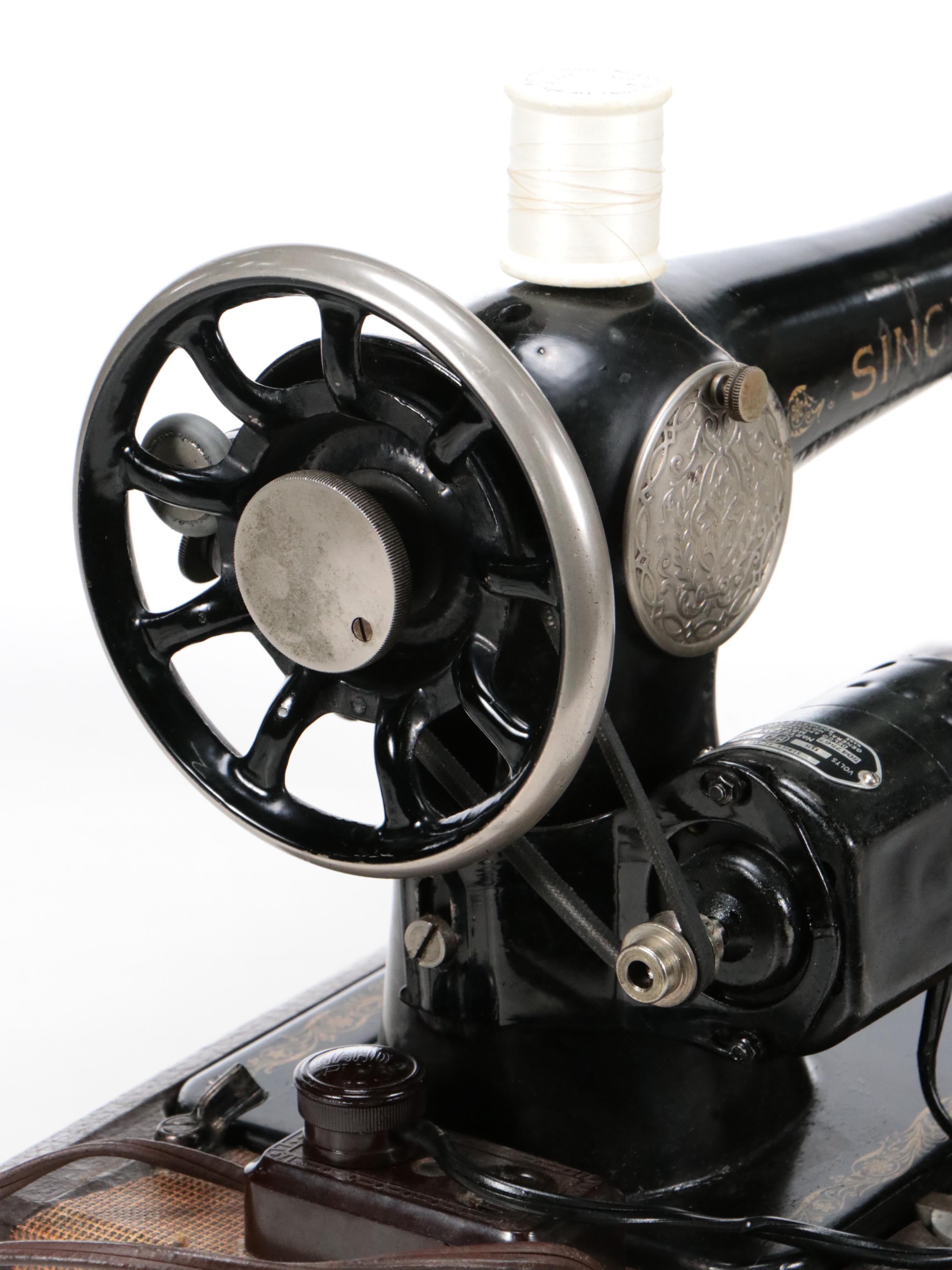 Singer Electric/Standard Sewing Machine with Case, 1926