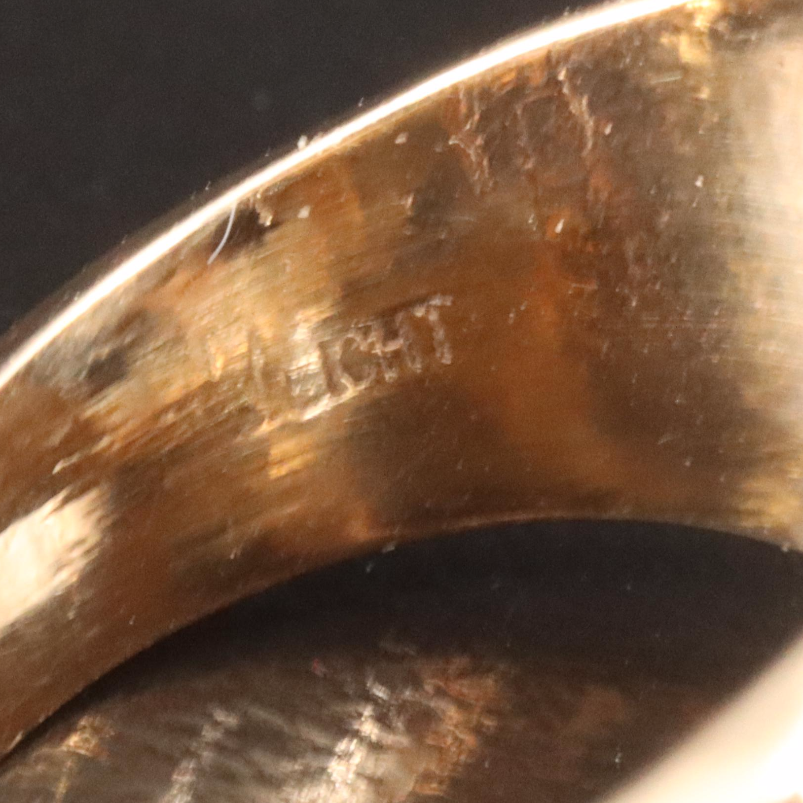 10K Onyx and Diamond Signet Ring