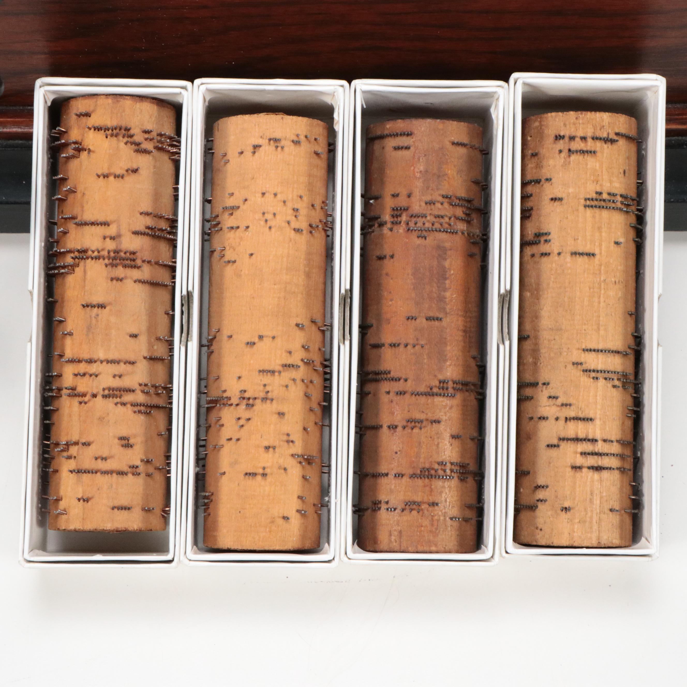 Antique Concert Roller Organ Music Box with Cylinders