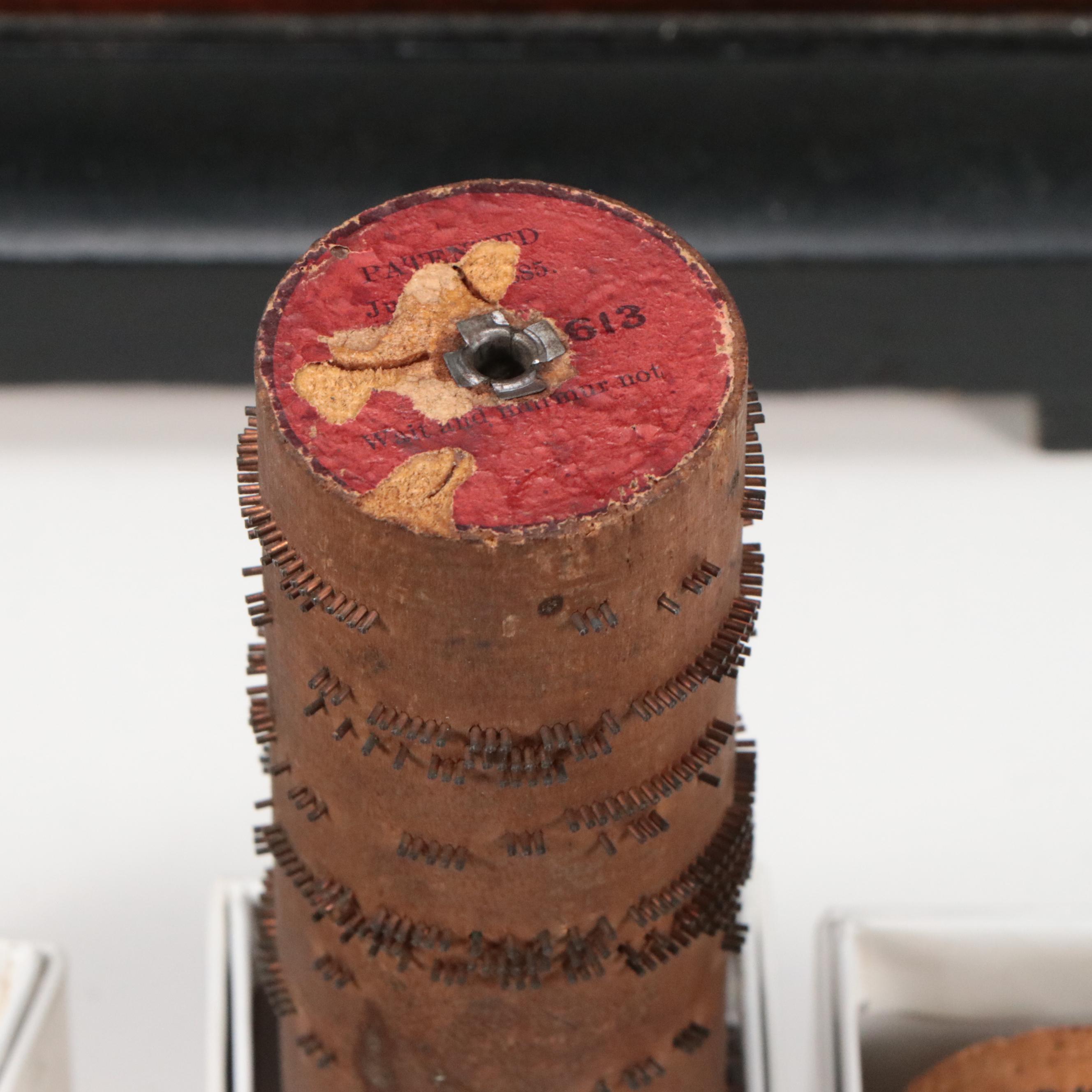 Antique Concert Roller Organ Music Box with Cylinders