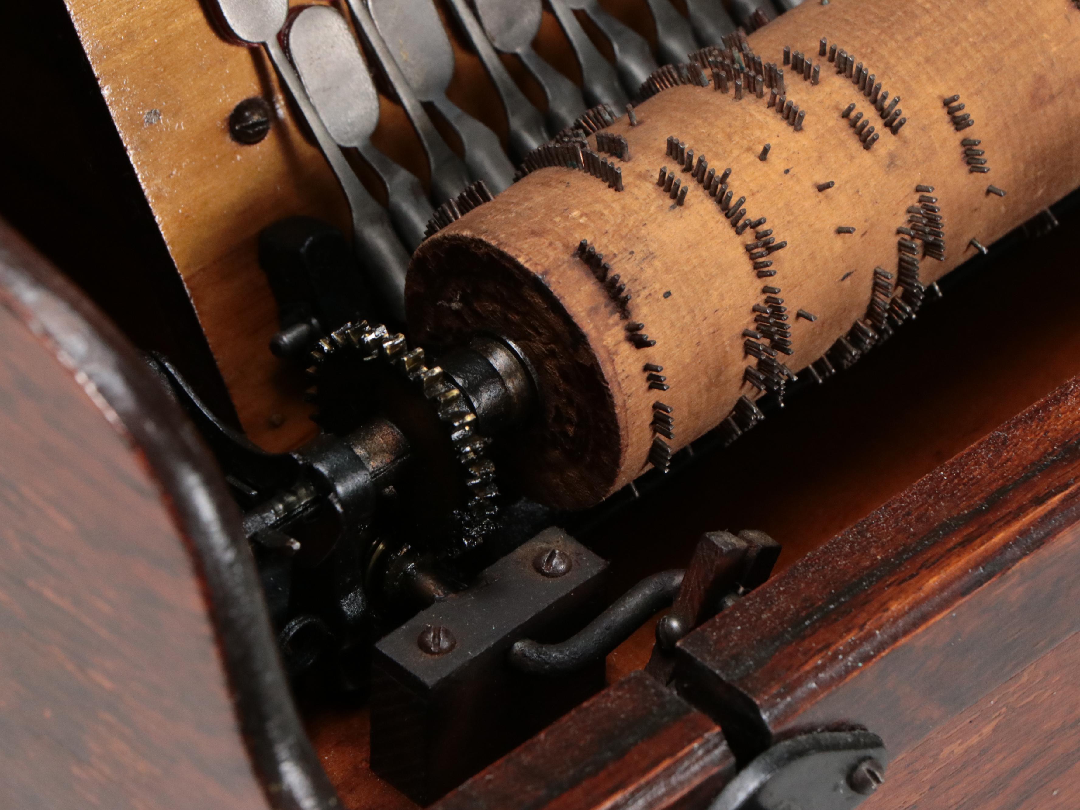 Antique Concert Roller Organ Music Box with Cylinders
