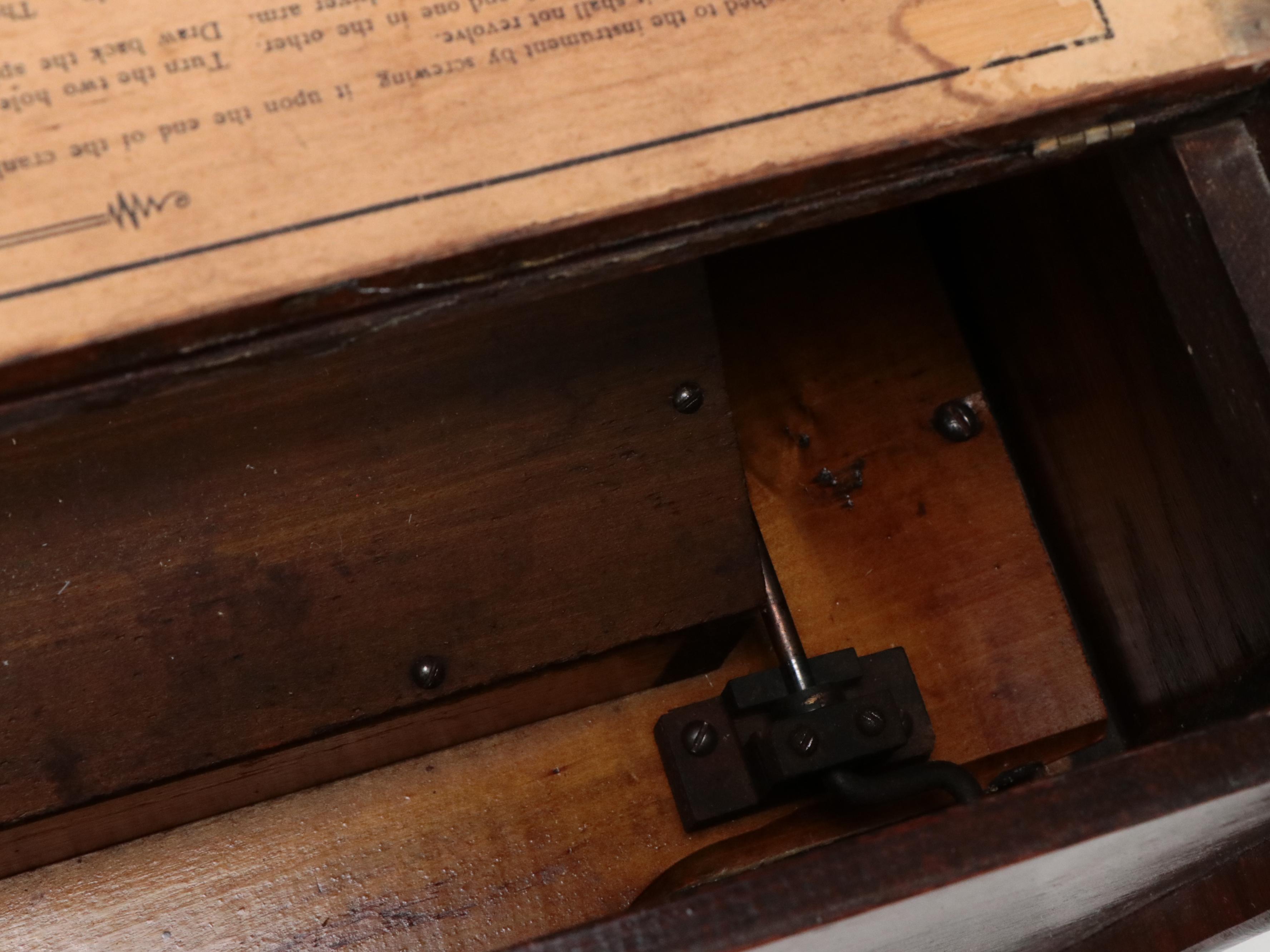 Antique Concert Roller Organ Music Box with Cylinders