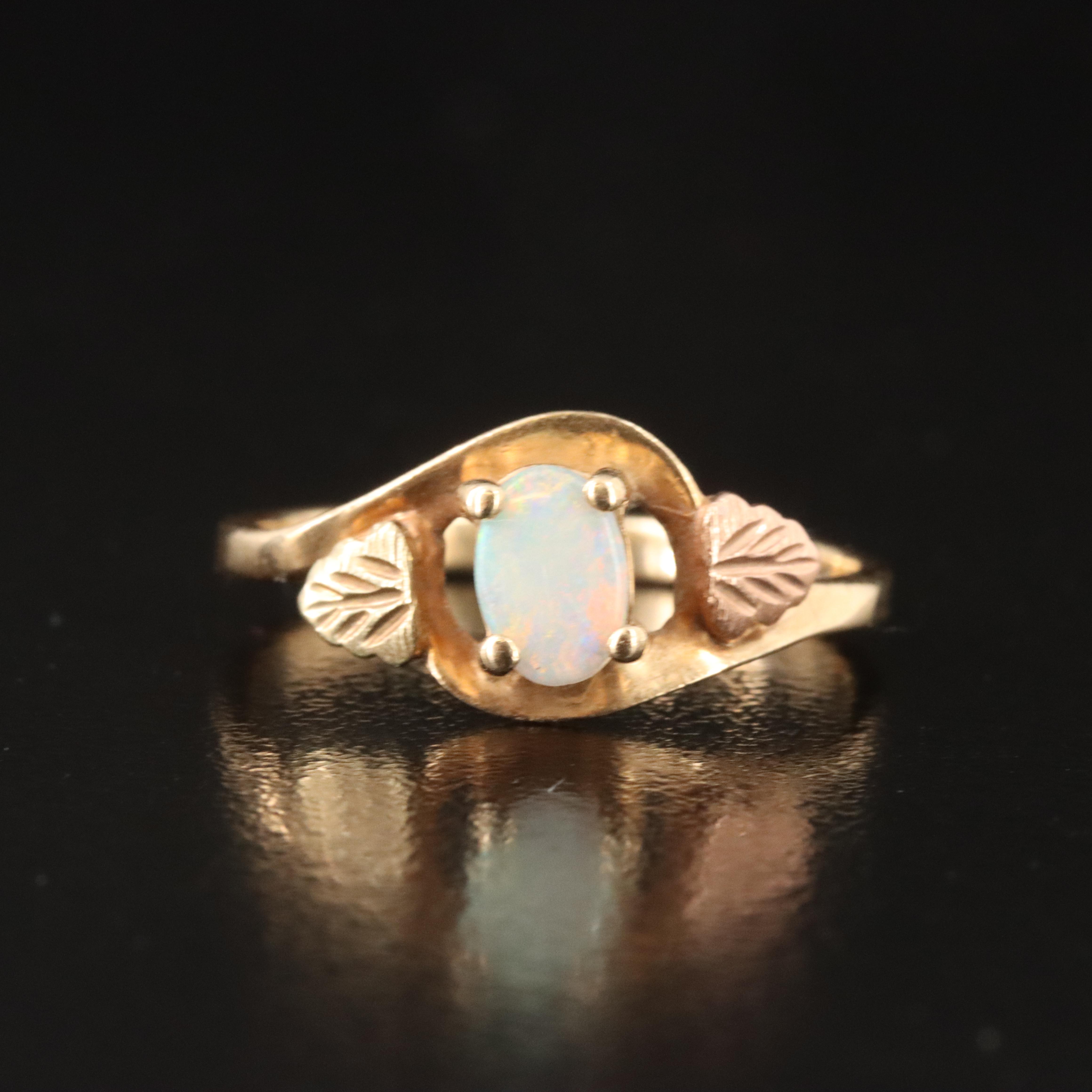 Landstrom's Black Hills Gold 10K Opal Ring