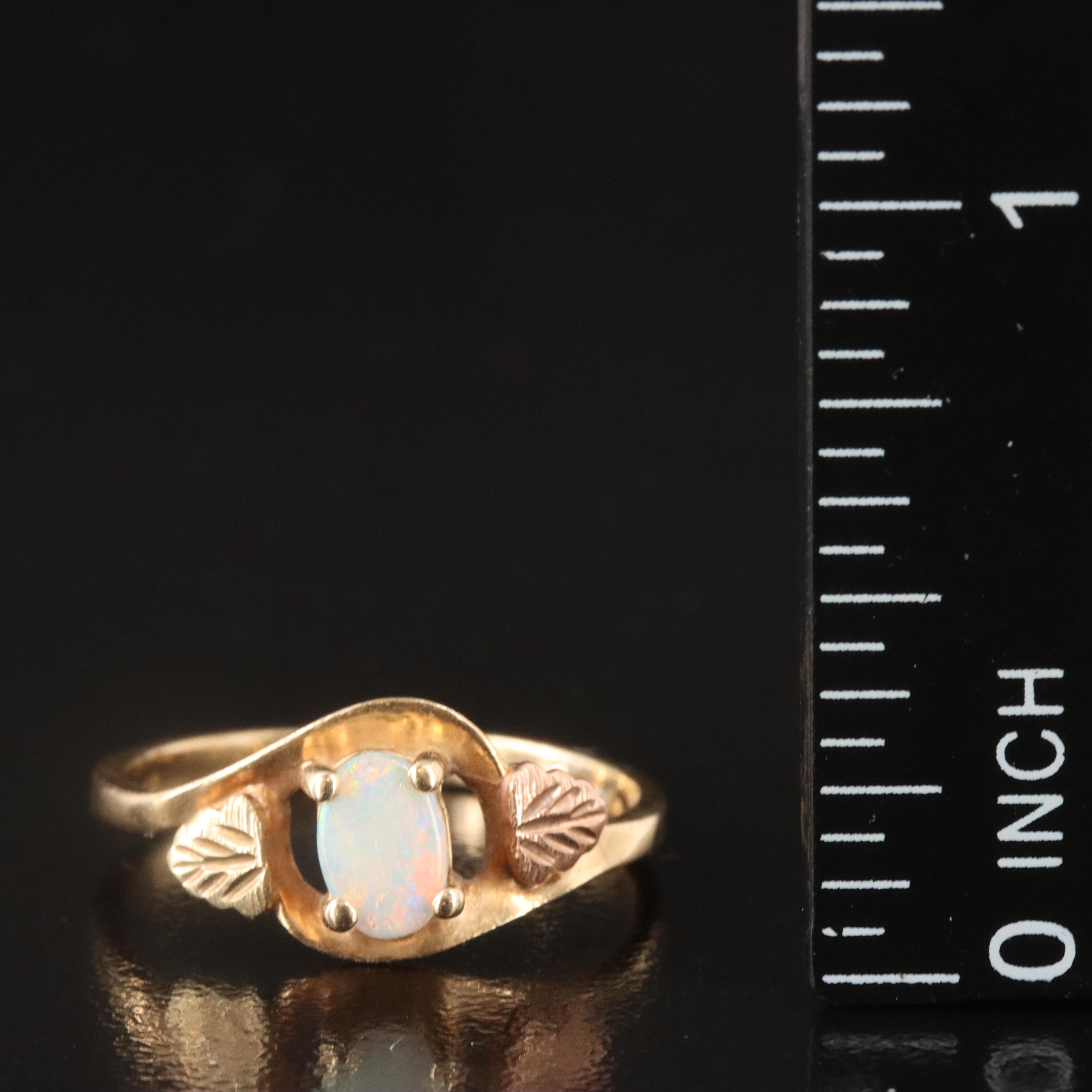 Landstrom's Black Hills Gold 10K Opal Ring