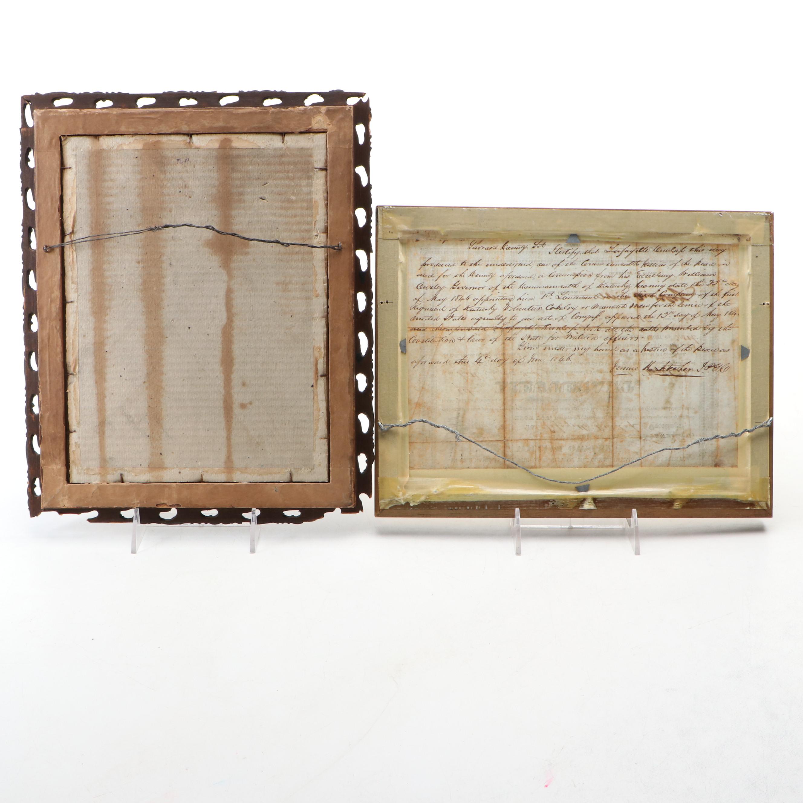 Mexican-American War and World War I Era Military Documents with Leather Case