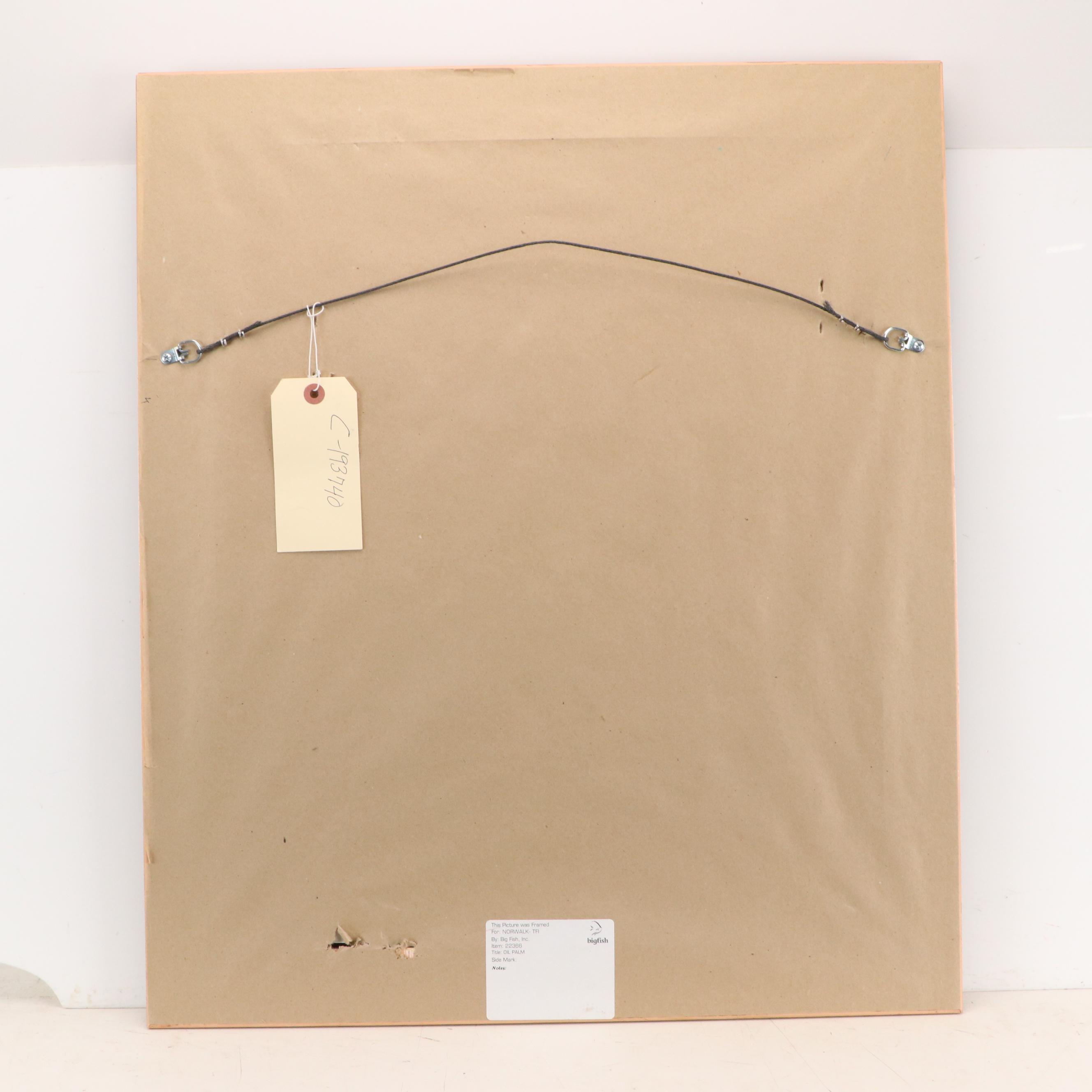 Offset Lithograph Botanical Illustration "Oil Palm"