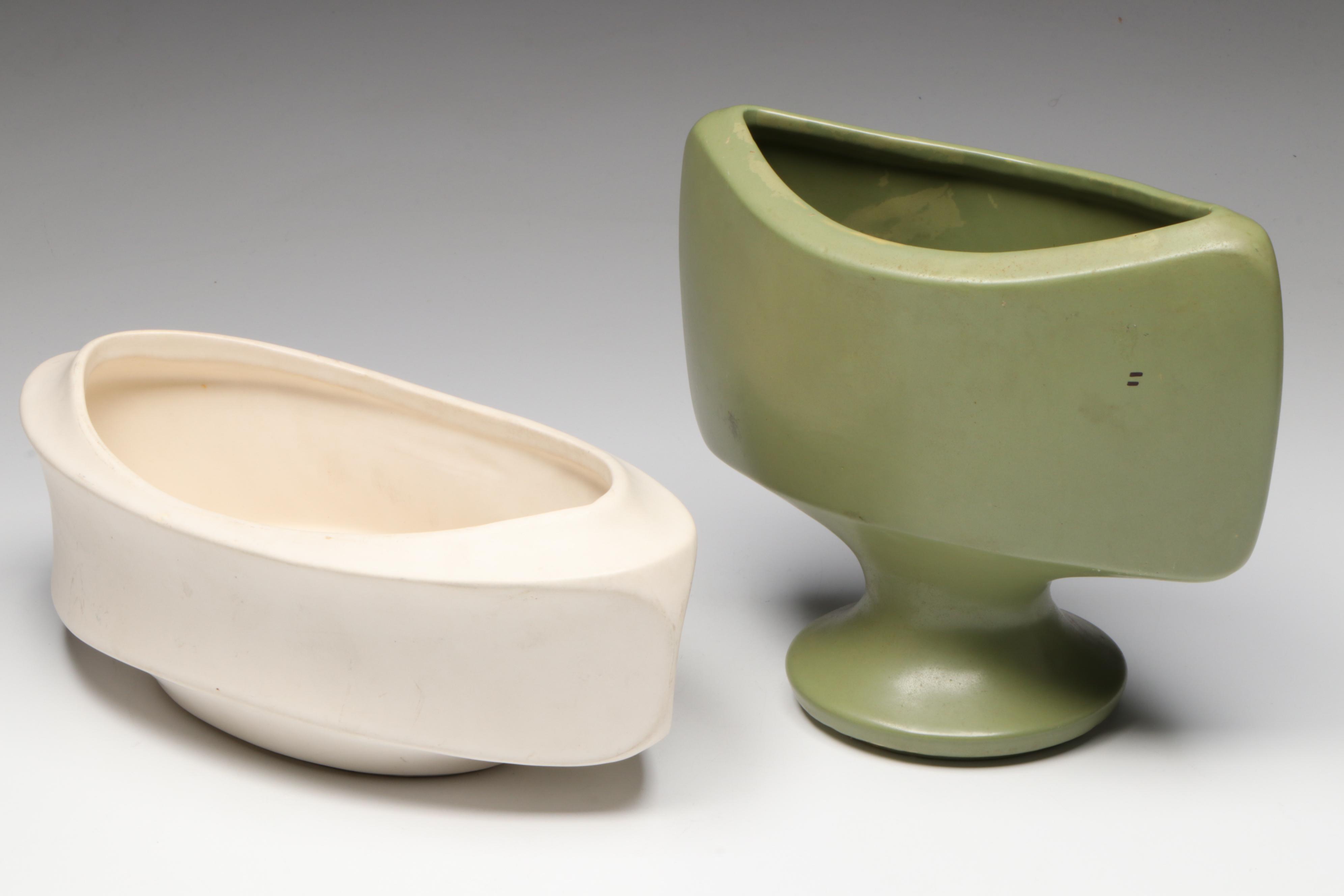 McCoy Pottery Mid Century Modern Style Floraline Vase and Planter